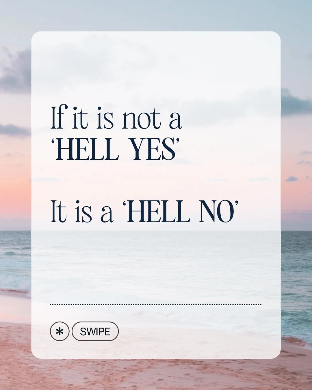 It&rsquo;s much easier to say no when it&rsquo;s in favor of choosing your yes&rsquo;s! 

Know your yes&rsquo;s, and if you don&rsquo;t, contact me to get started on building yours! 

#lifecoaching #deeperliving #coaching #careerfevelopment #lifeless