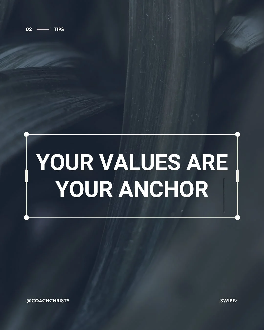 I encourage you to do this Take a brief moment and see where your values are showing up.

Send me a DM! We can chat about it!

Keep growing!
-Christy
