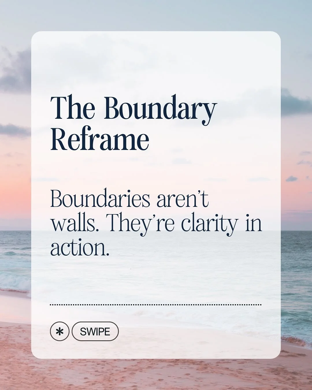 What boundary will help you stay present this month?

Send me a DM with one if you need to share aloud with someone to help you KEEP the boundary!