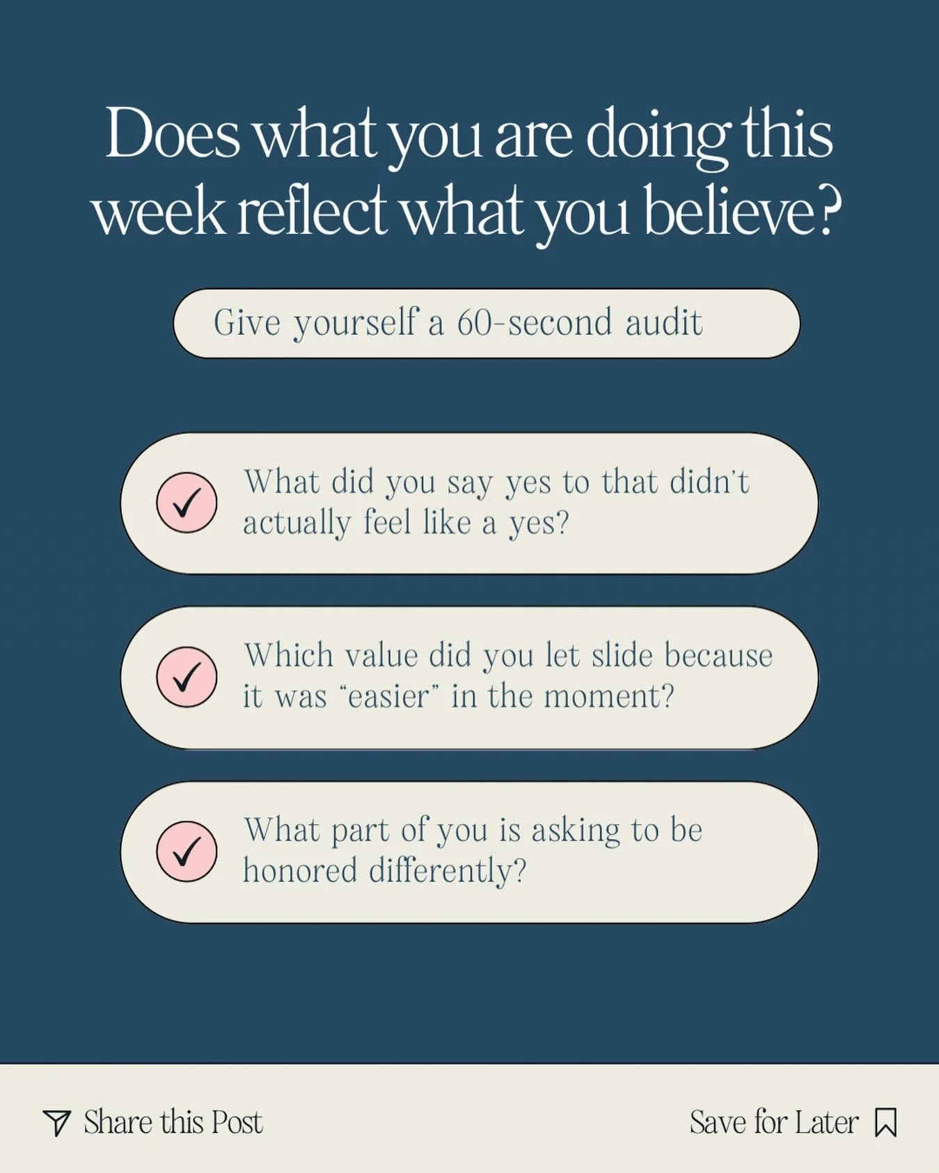 Values aren&rsquo;t concepts&mdash;they&rsquo;re commitments.

And misalignment begins when your behavior drifts from what you say matters.
Presence is built one conscious decision at a time.

Values are the compass that make those decisions cleaner.