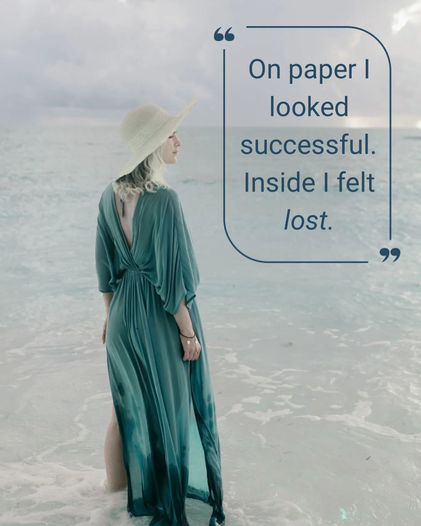 A client said this to me recently, and it stopped me.

Because so many high achievers feel this exact way but won&rsquo;t say it out loud.
After working together for a few months, she told me:

&ldquo;I feel like I know myself again. I&rsquo;m making