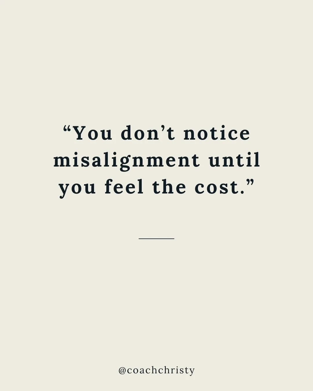 You don&rsquo;t notice misalignment until you feel the cost.
At first, everything still works.
You&rsquo;re productive.
You&rsquo;re showing up.
Nothing is obviously broken.
But over time, the cost shows up in quieter ways&mdash;
Decision fatigue.
Di