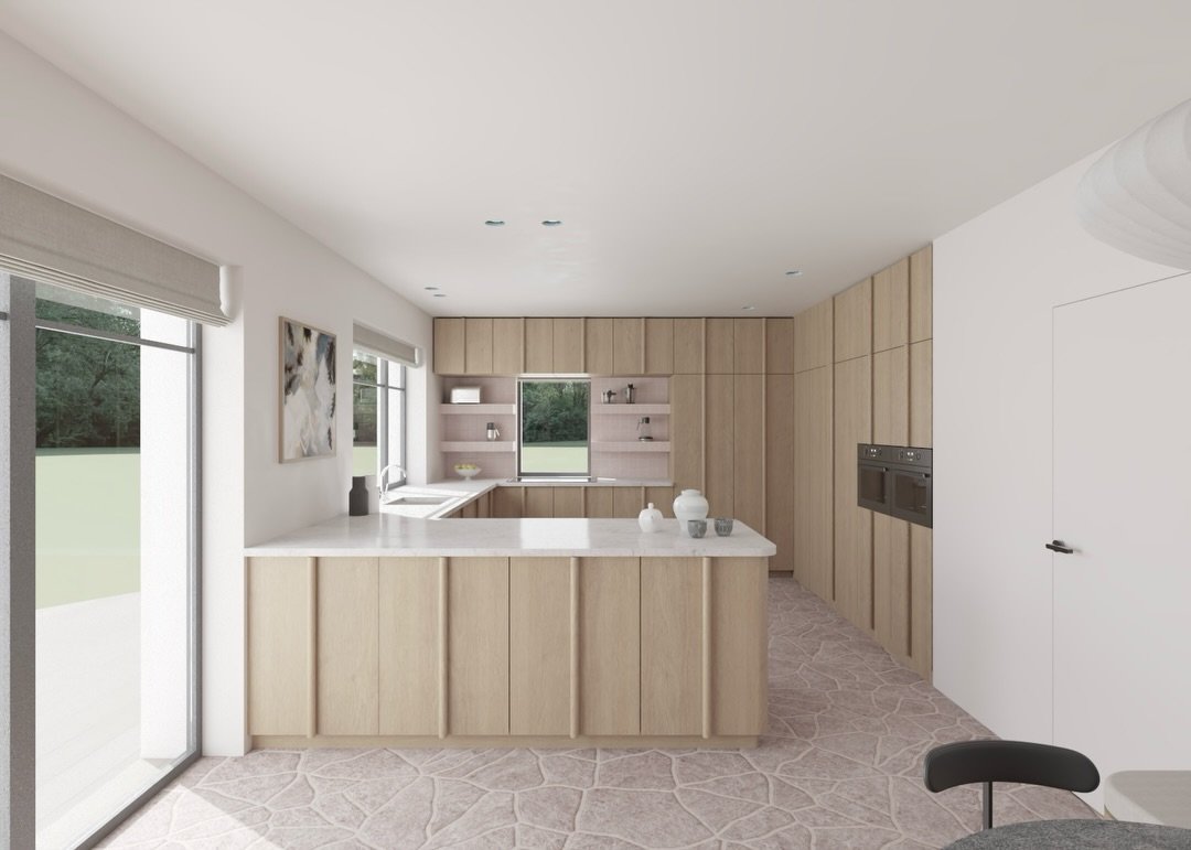 Design development for one of our current Belgian projects. These visualisations explore both the kitchen and hallway staircase . In our practice, we use 3D rendering as a tool to communicate ideas to our clients.

#belgiandesign #architecture #kitch