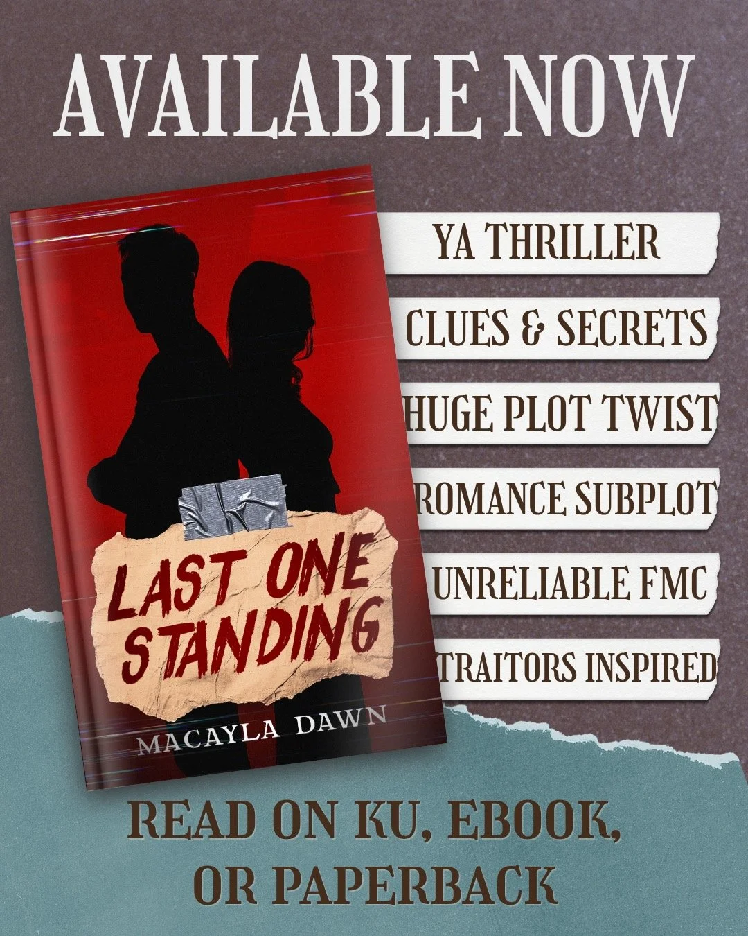How are we already a week out from Last One Standing being released?! This has been the best week of my life! Thank you to everyone who has read, reviewed, recommended, and LOVED my young adult thriller. And with a 4.62 star rating on Goodreads... Yo