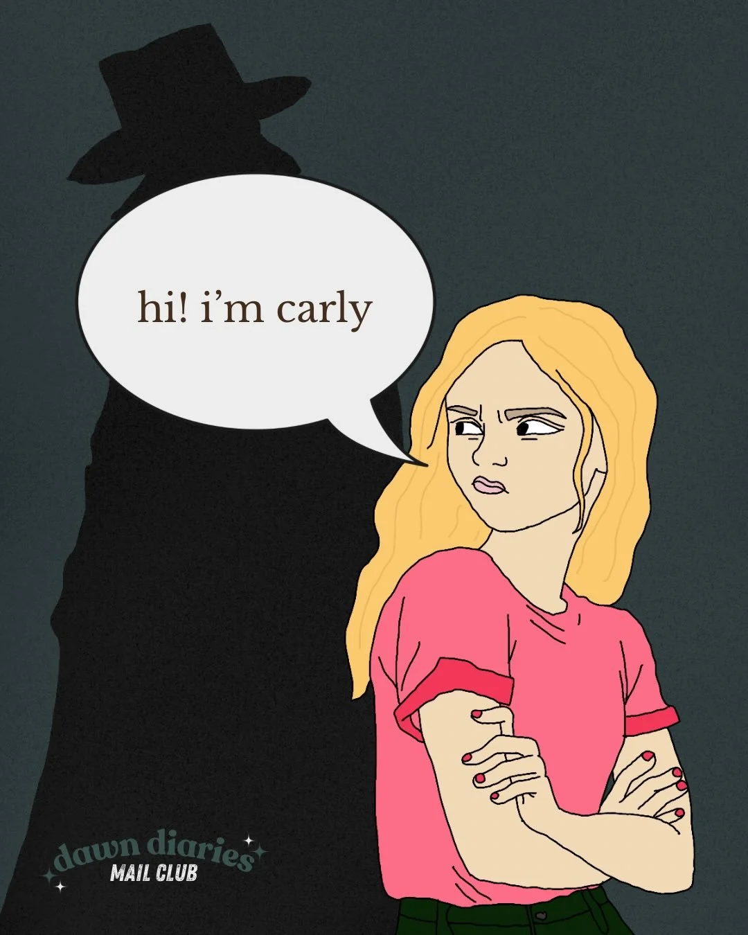 meet carly and read her story in july&rsquo;s mailer! you can subscribe anytime during the month of june to receive our first mail bundle. a launch bonus bookmark, themed sticker, character art, letter from me, and ofc carly&rsquo;s story!