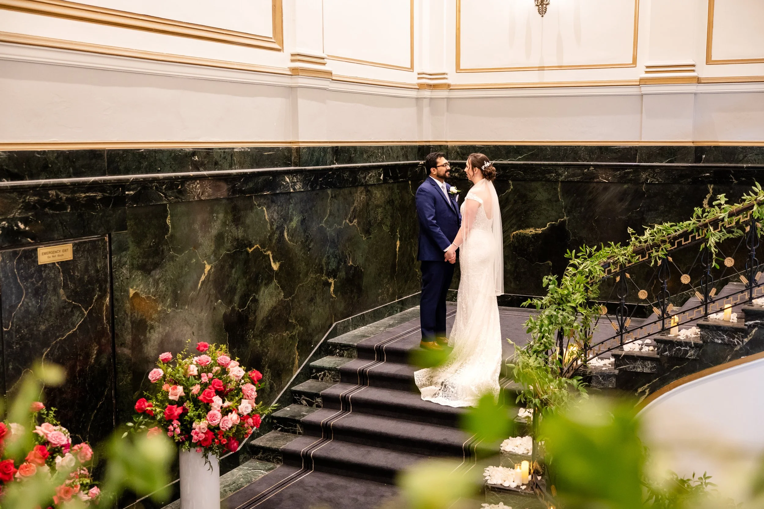 Bride And Groom Private Moment After Ceremony