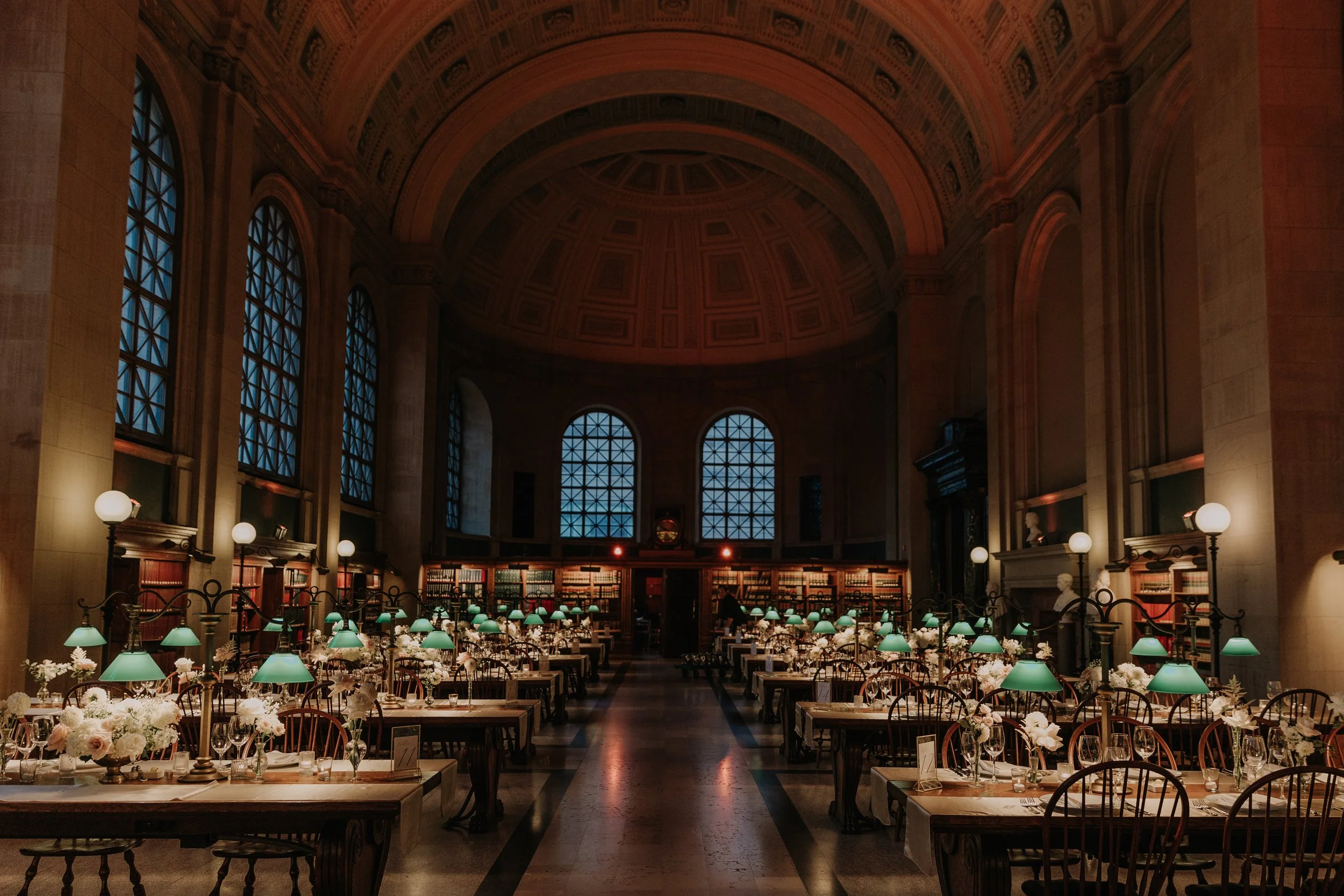 Boston Public Library Bates Hall wedding reception