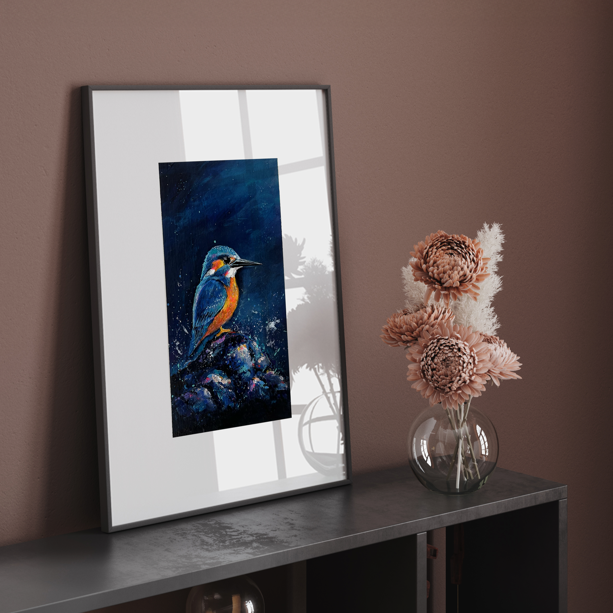 From Reference to Imagination: A Commissioned Kingfisher