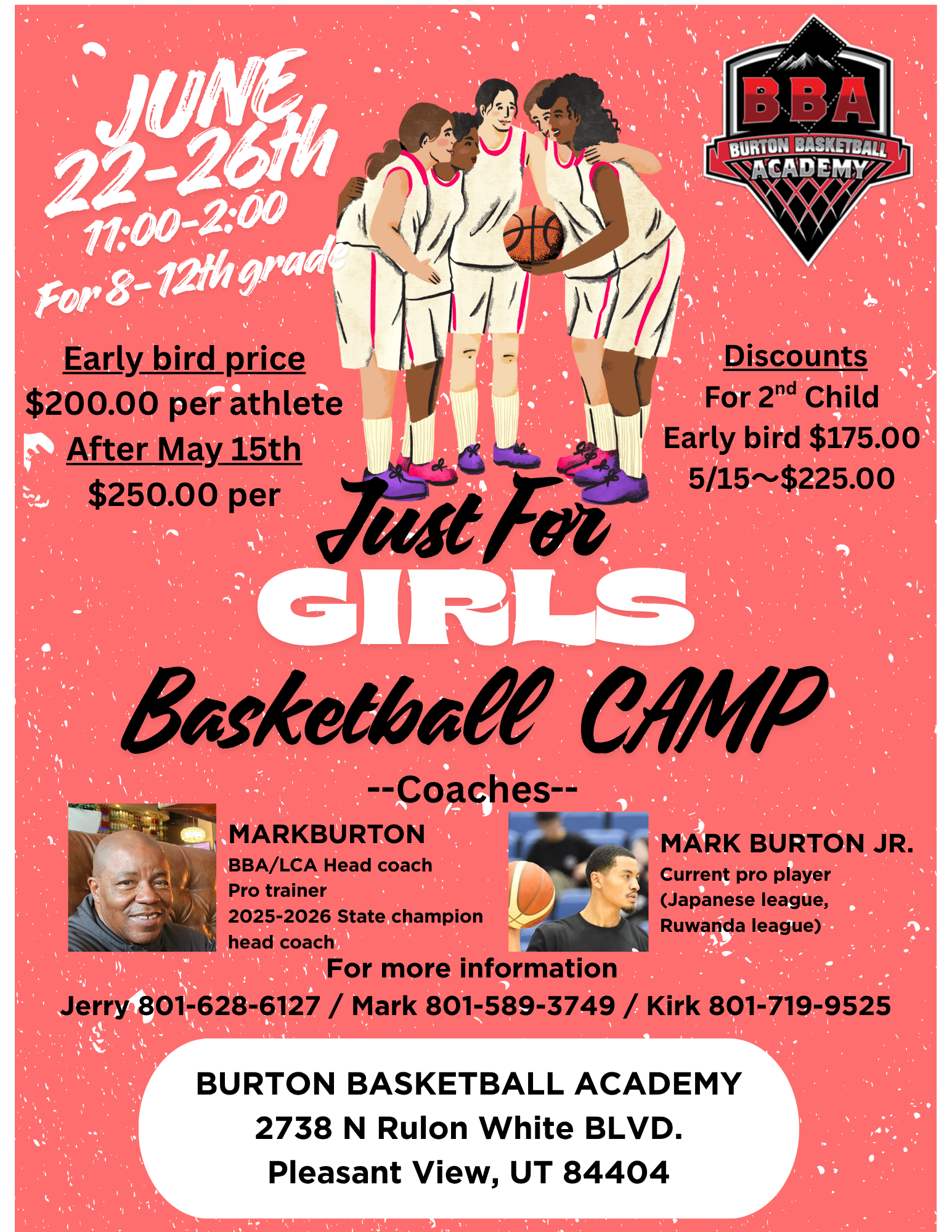 Just For Girls Basketball Camp