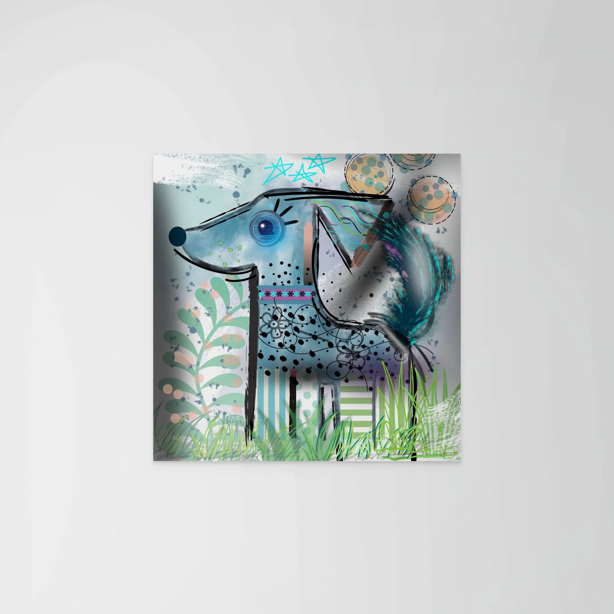 Abstract Wag | Whimsical Dog Art Print