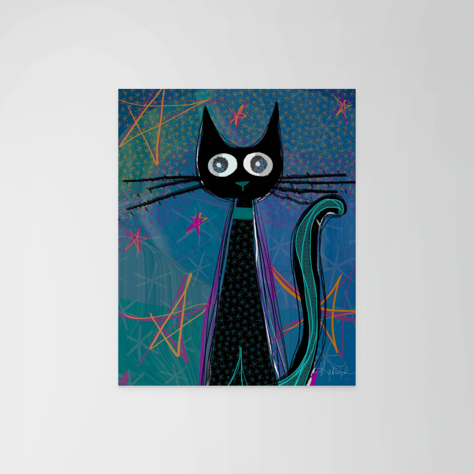 Ziggy Pawdust | Whimsical Cat Art Print