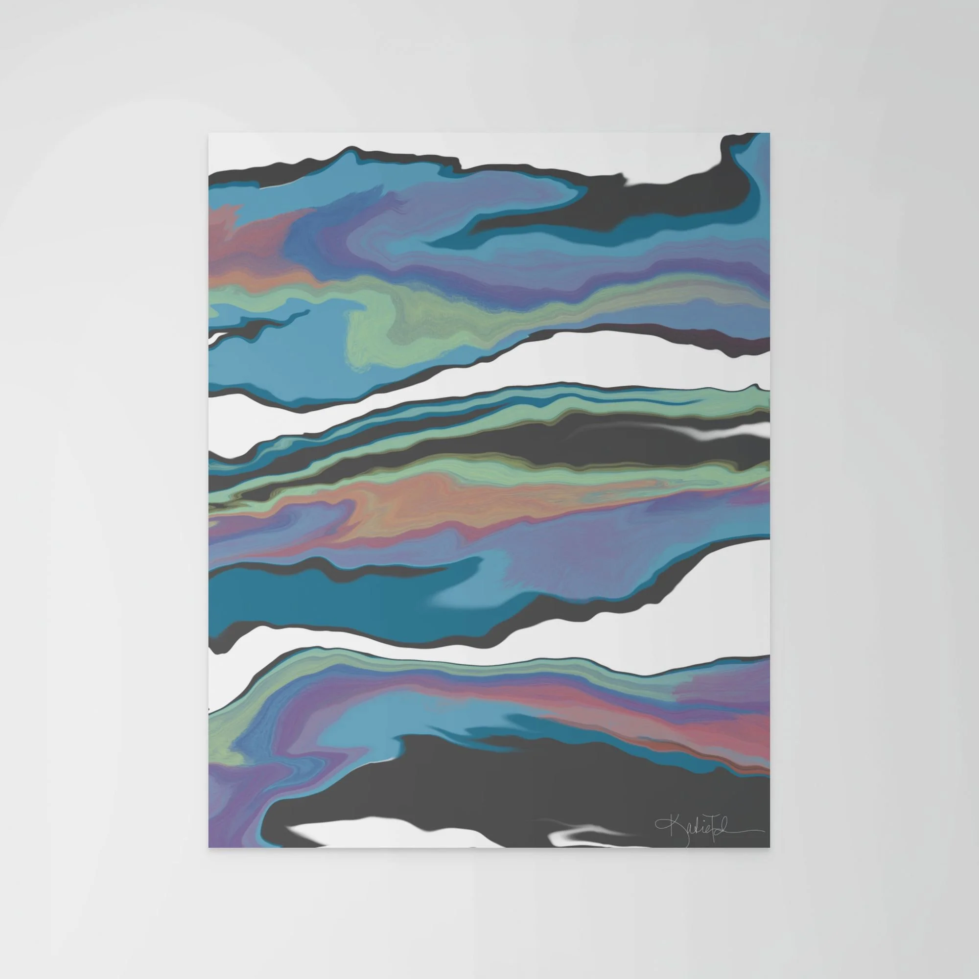 Tidal Drift | Ocean-Inspired Abstract Fluid Art Print