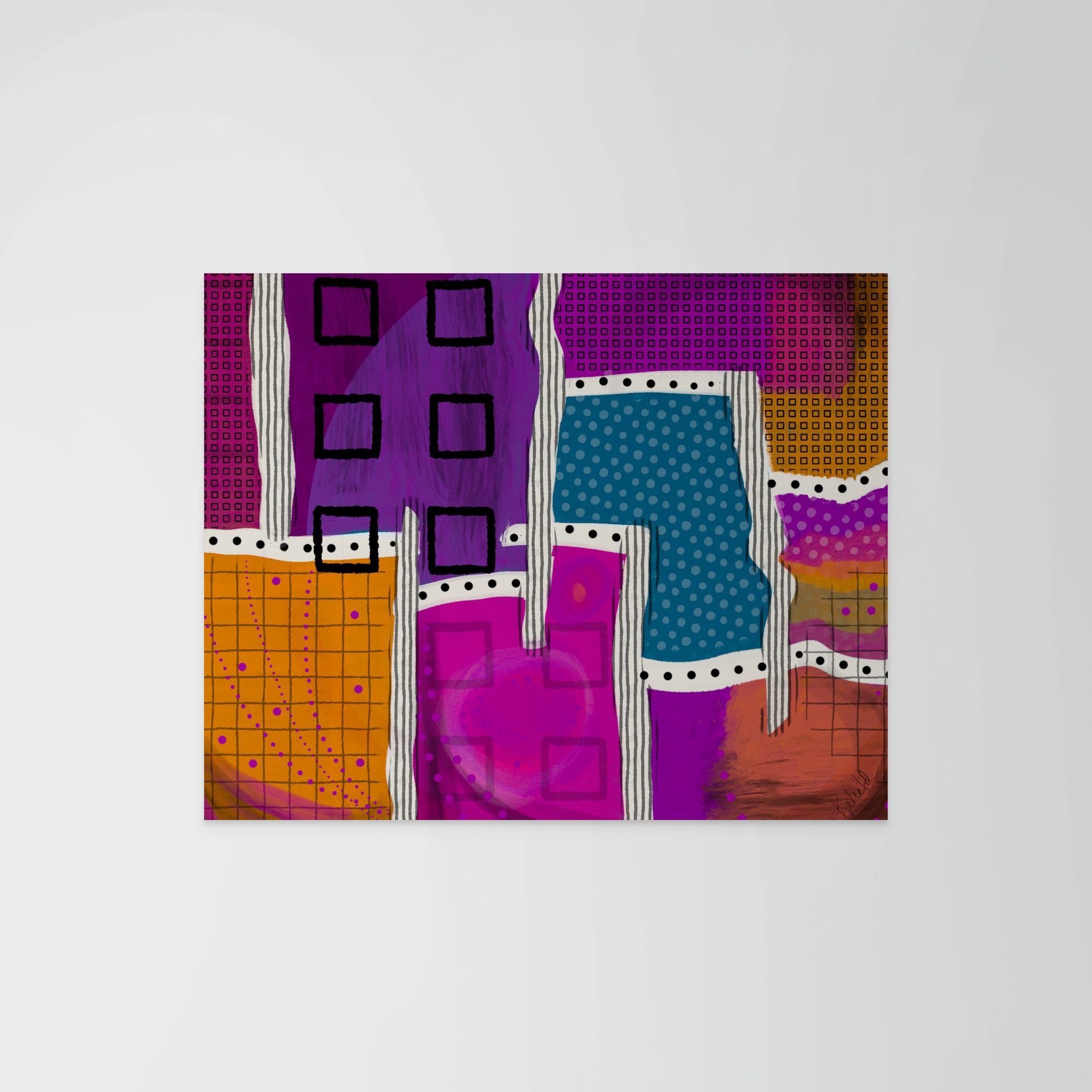 City Stitch | Abstract Urban Geometric Art Print