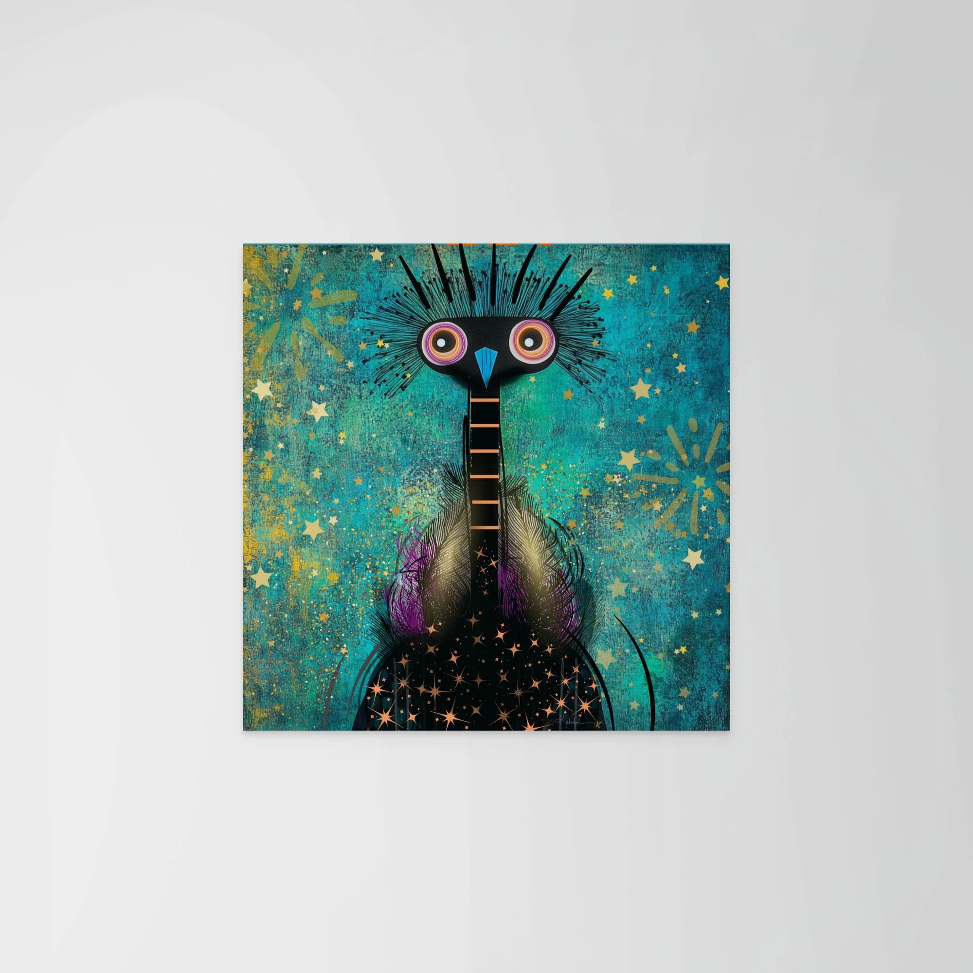 Quirky Gaze | Whimsical Bird Art Print