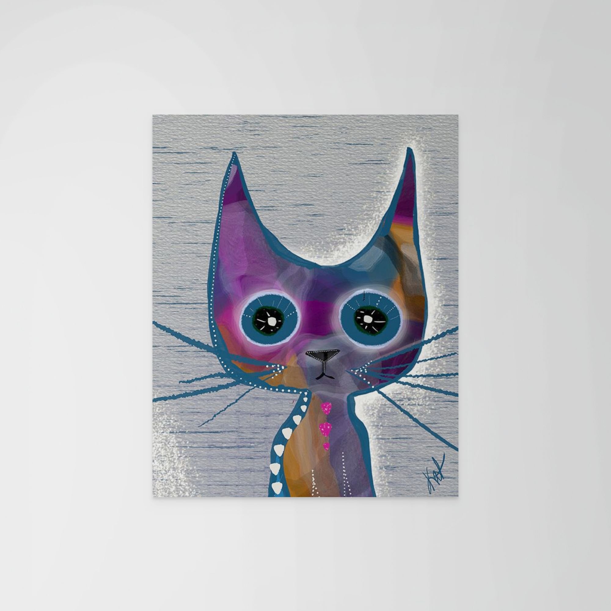 Paintbox Kitty | Whimsical Cat Art Print