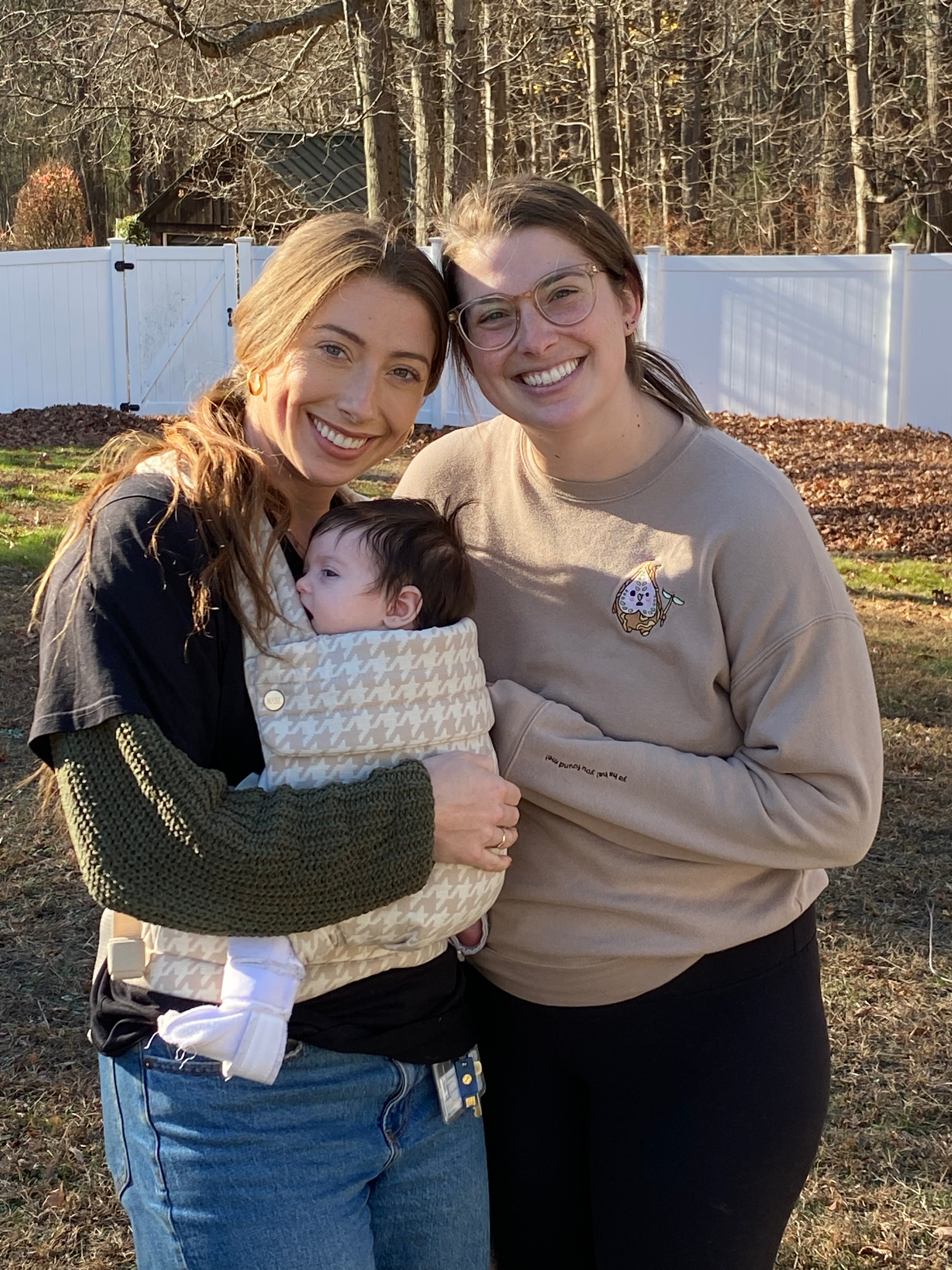Brynn with Auntie and Mommy