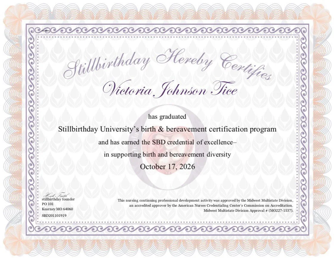 🎉 I&rsquo;m so thrilled to share that I&rsquo;ve completed my @stillbirthday Birth &amp; Bereavement Doula certification. After a dear friend and fellow doula attended a birth involving fetal demise, she highly encouraged me to pursue this specializ