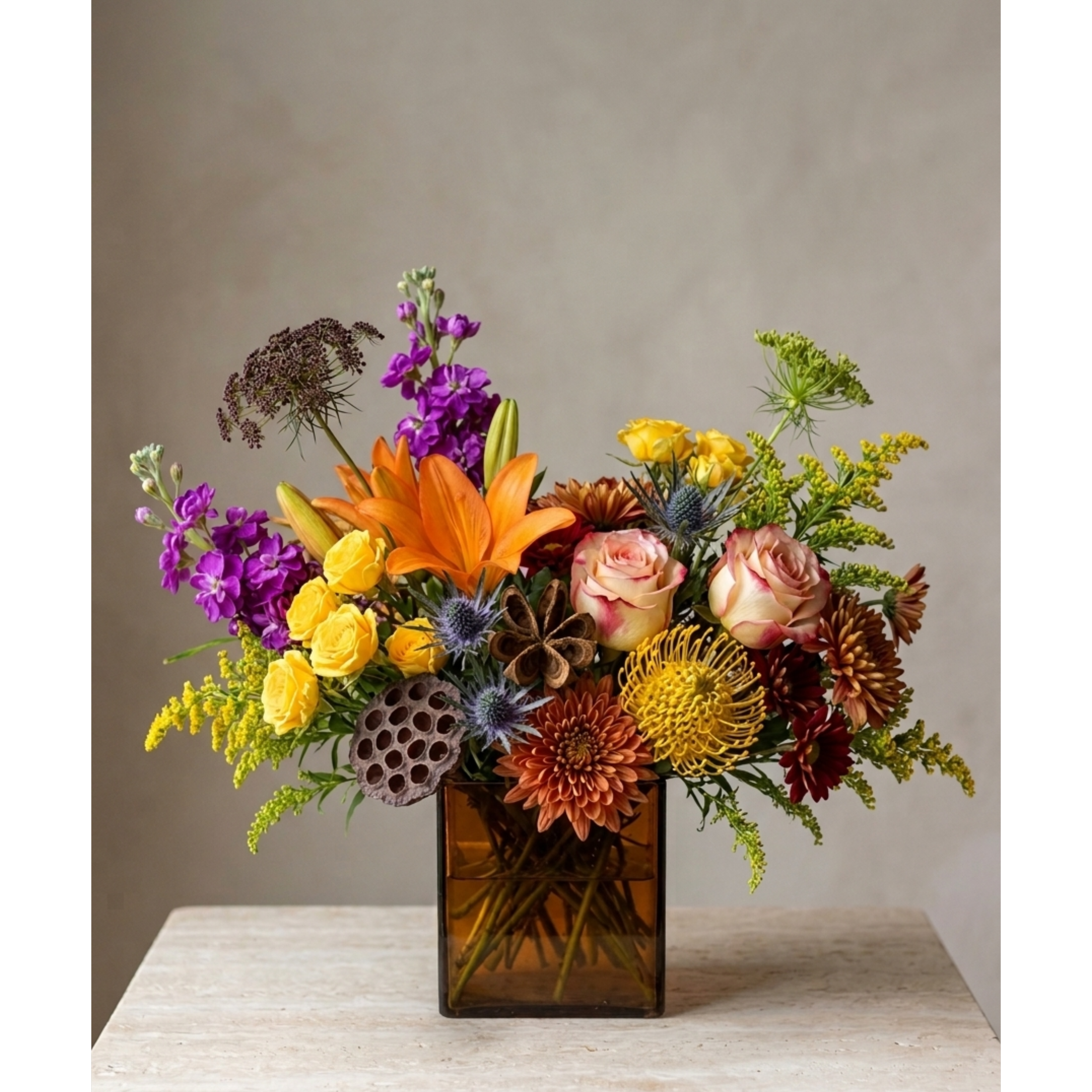 amber glass arrangement of the week thanksgiving AMBER.png