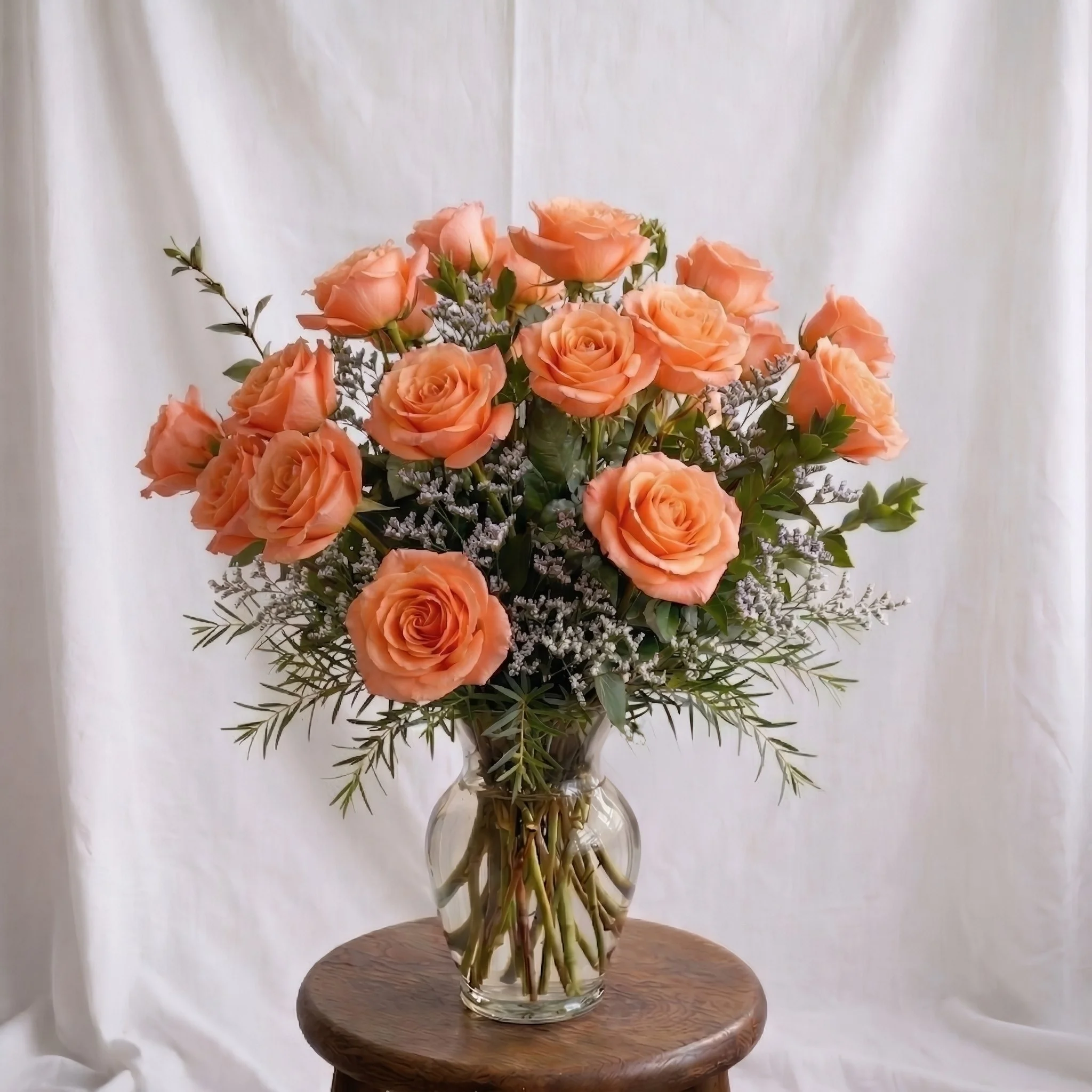peach roses final roses by the dozen.jpg
