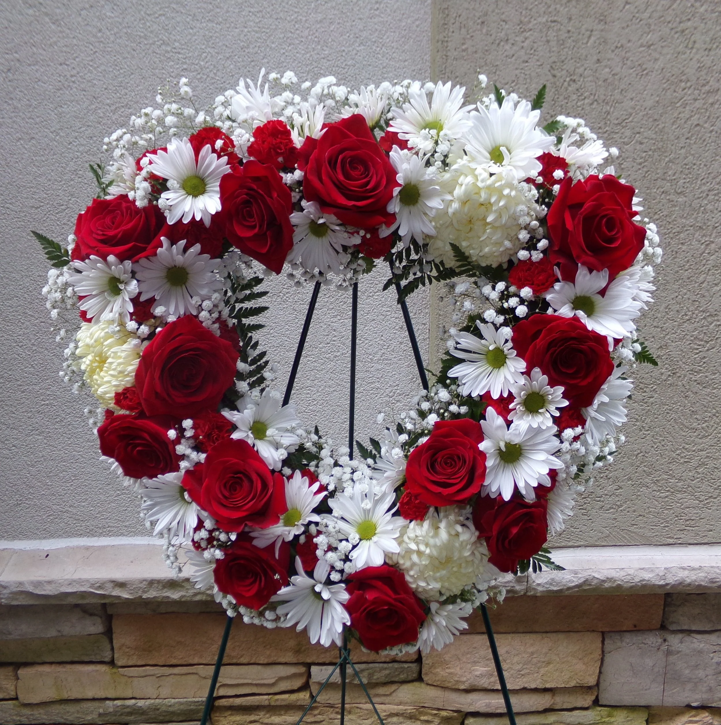 Heart Wreath - Red and White.JPG
