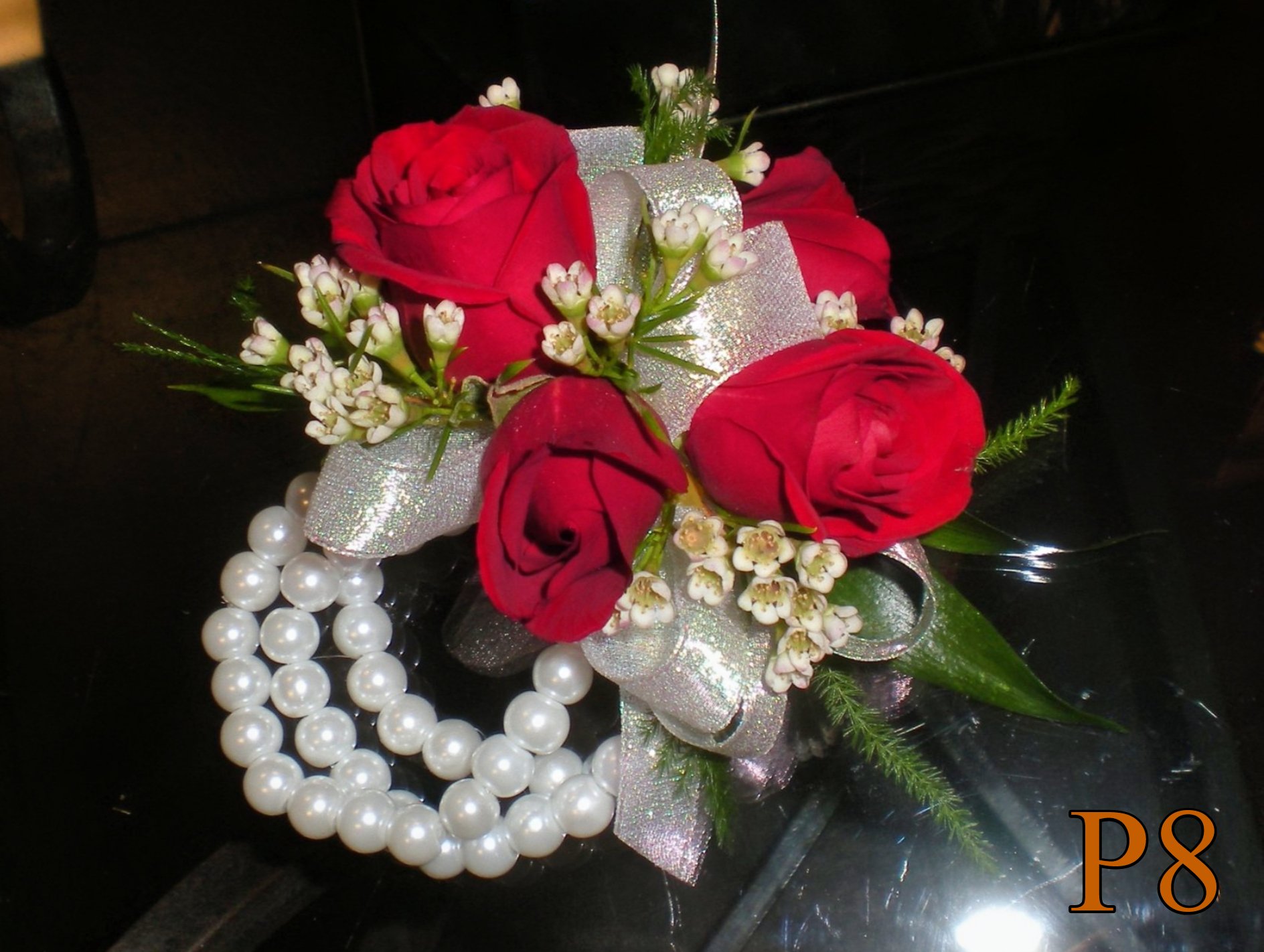 red and white classy corsage smyrna ga