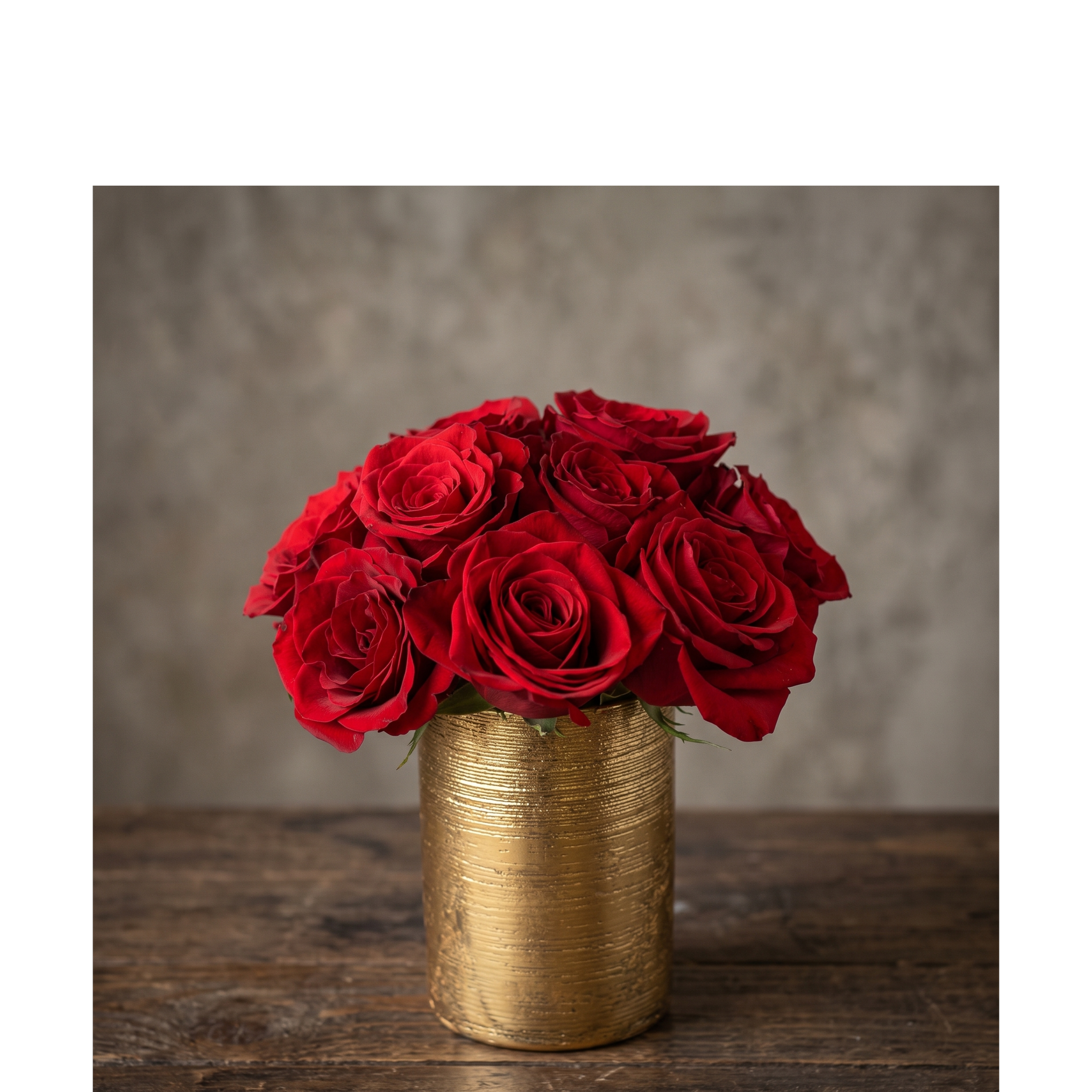 dozen roses pave in gold textured cylinder.png