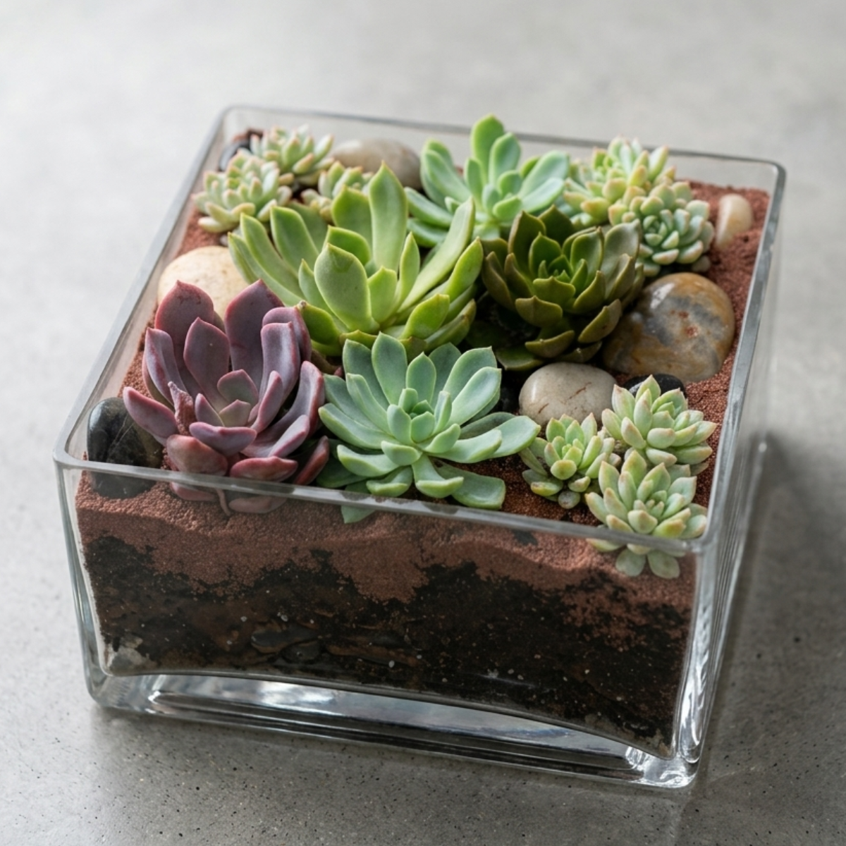 succulant garden cube vase overhead view.png