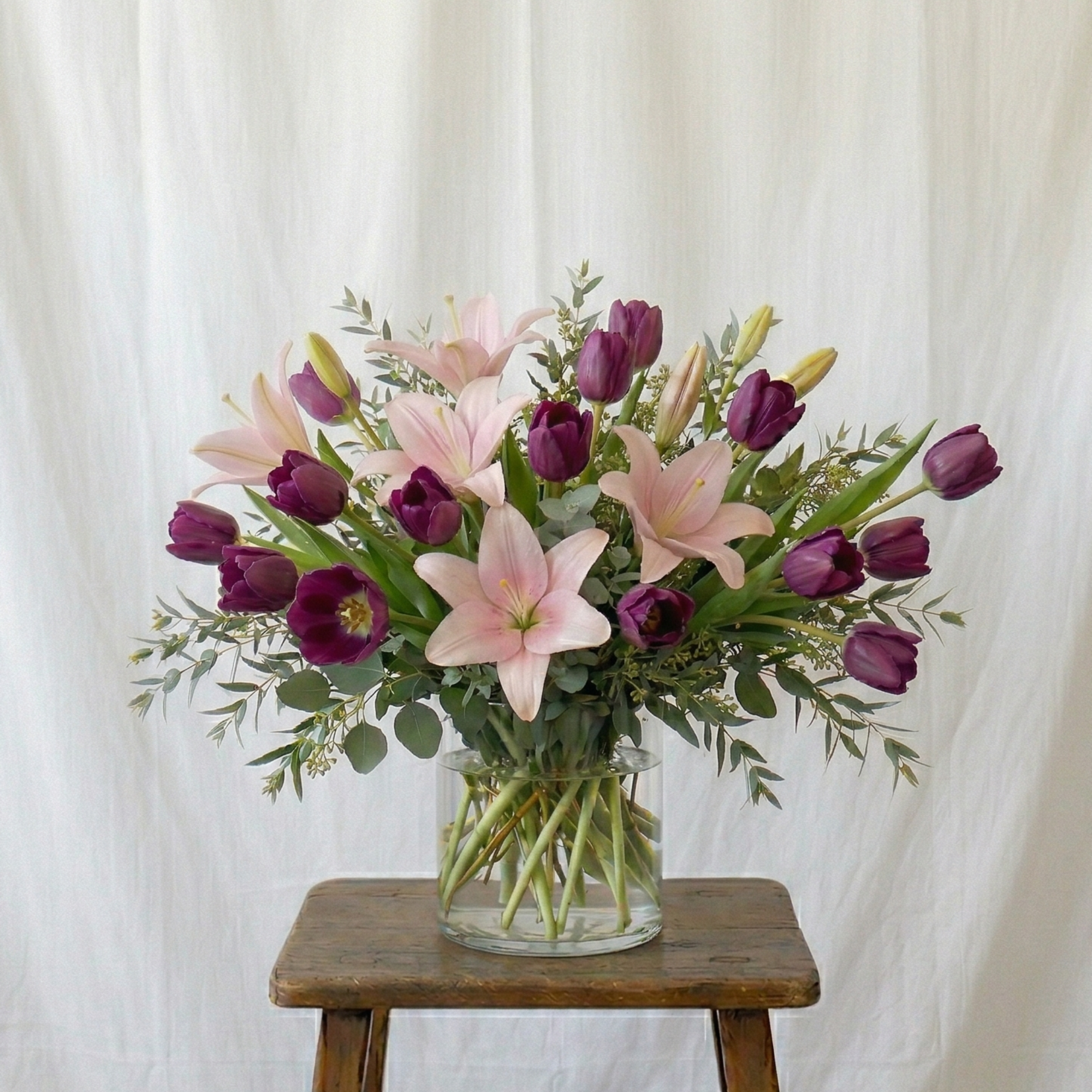 tulips and lilies medium pink and purple.png