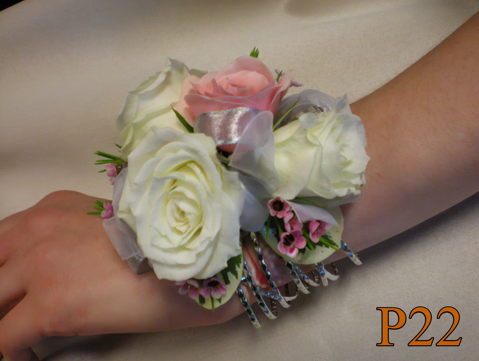 white and pink sweetheart corsage smyrna ga flower shop