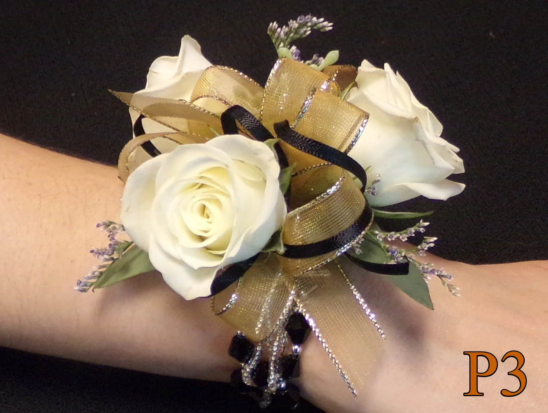 black, white, beige corsage smyrna atlanta ga