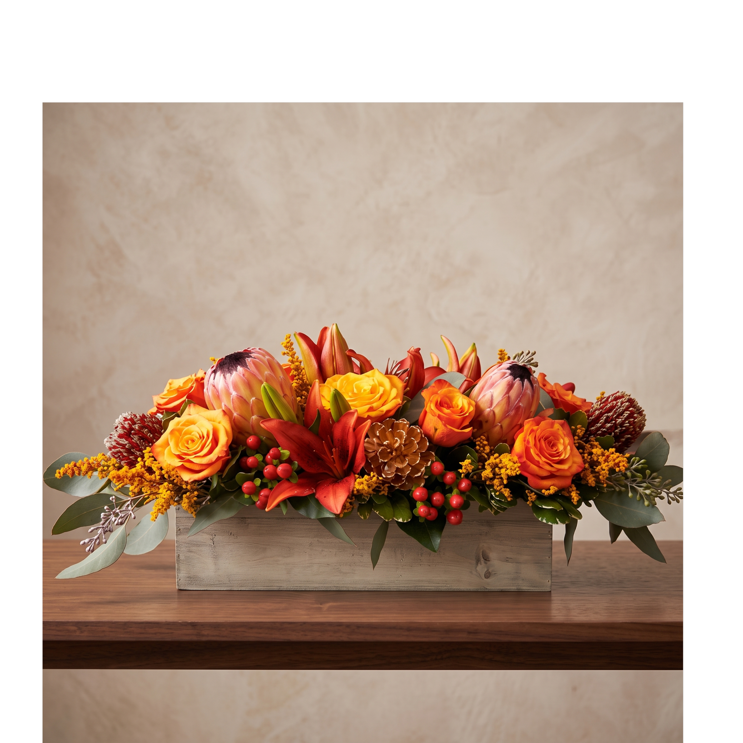 Thanksgiving Wood Box Centerpiece - $100-$250
