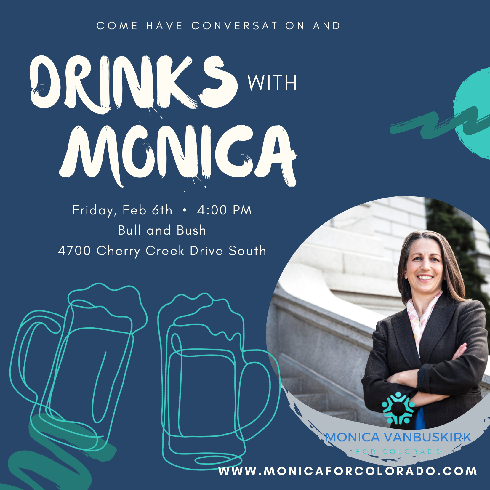 Drinks and Chat with Monica