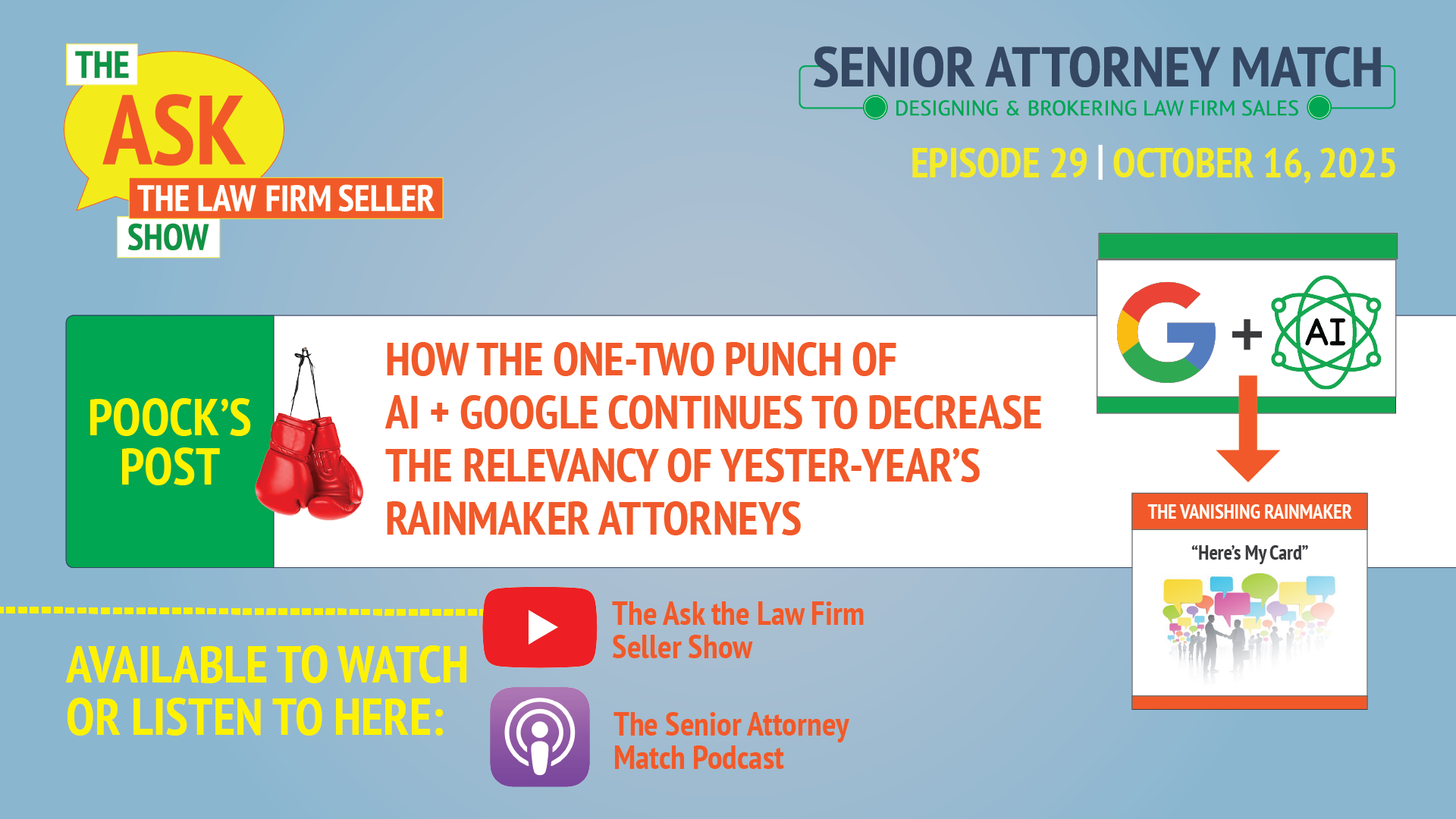 October 2025: The "One-Two Punch" of AI + Google Continues to Decrease the Relevancy of Yester-Year's Rainmaker Attorneys