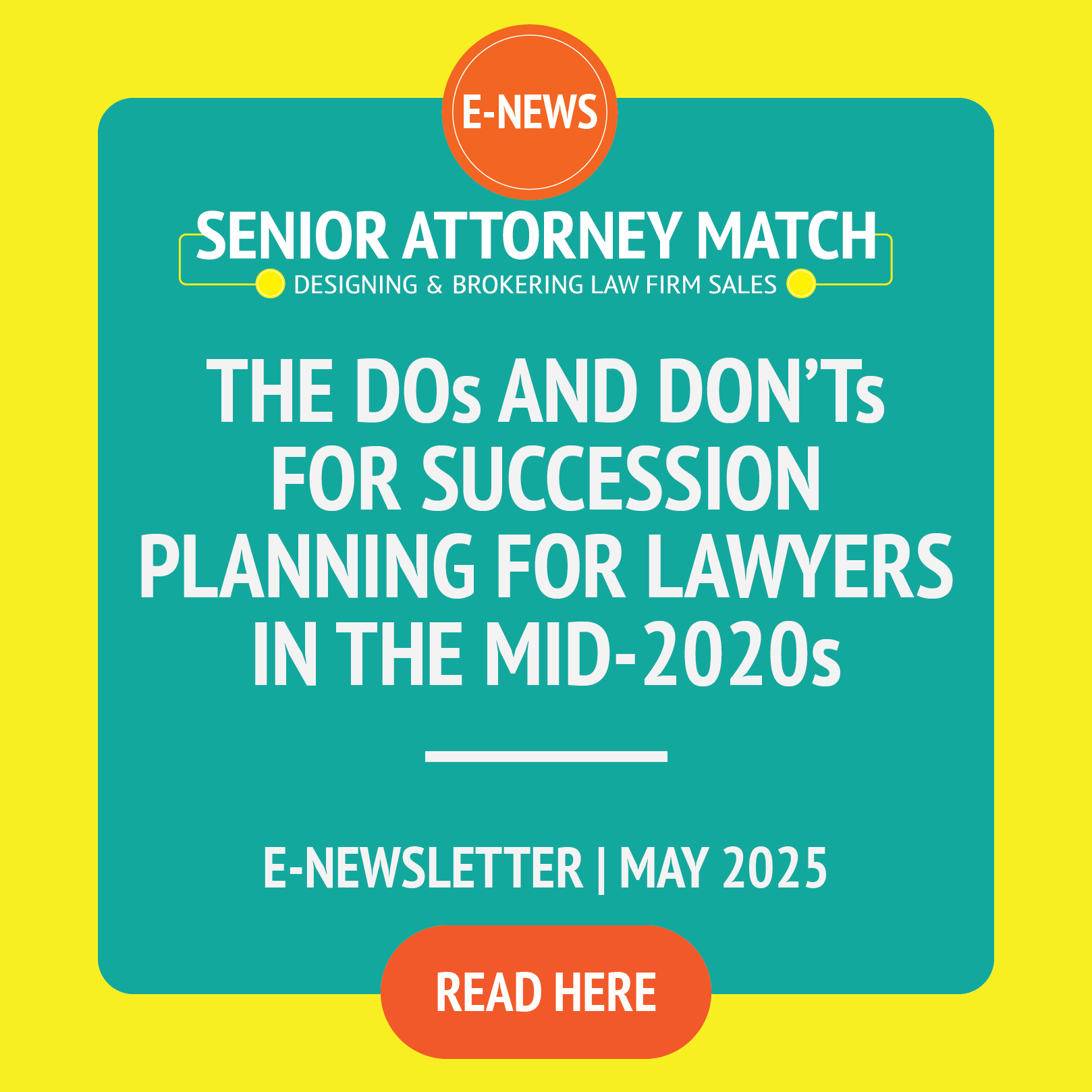 Dos & Don’ts for Succession Planning for Lawyers in the Mid-2020s