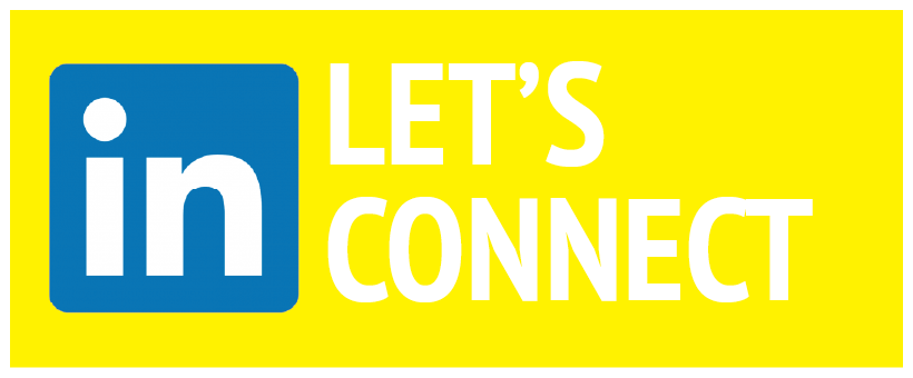 LinkedIn logo with the words 'Let's Connect'