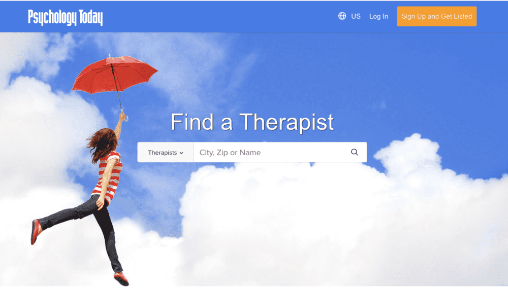 finding a therapist through psychology today