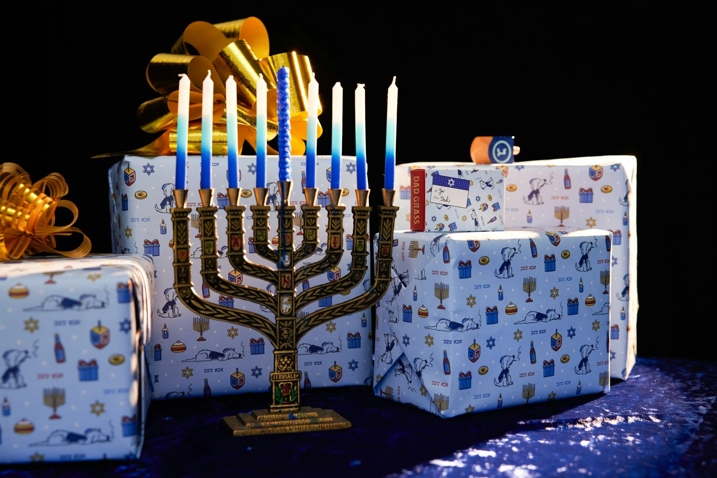 Hanukkah with new baby