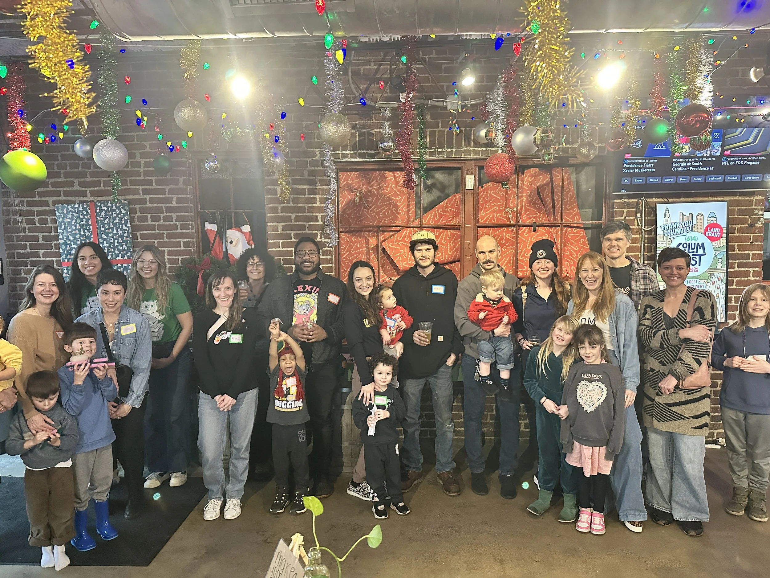 Local moms connecting over coffee during a Mom Brew gathering in Sunbury Ohio