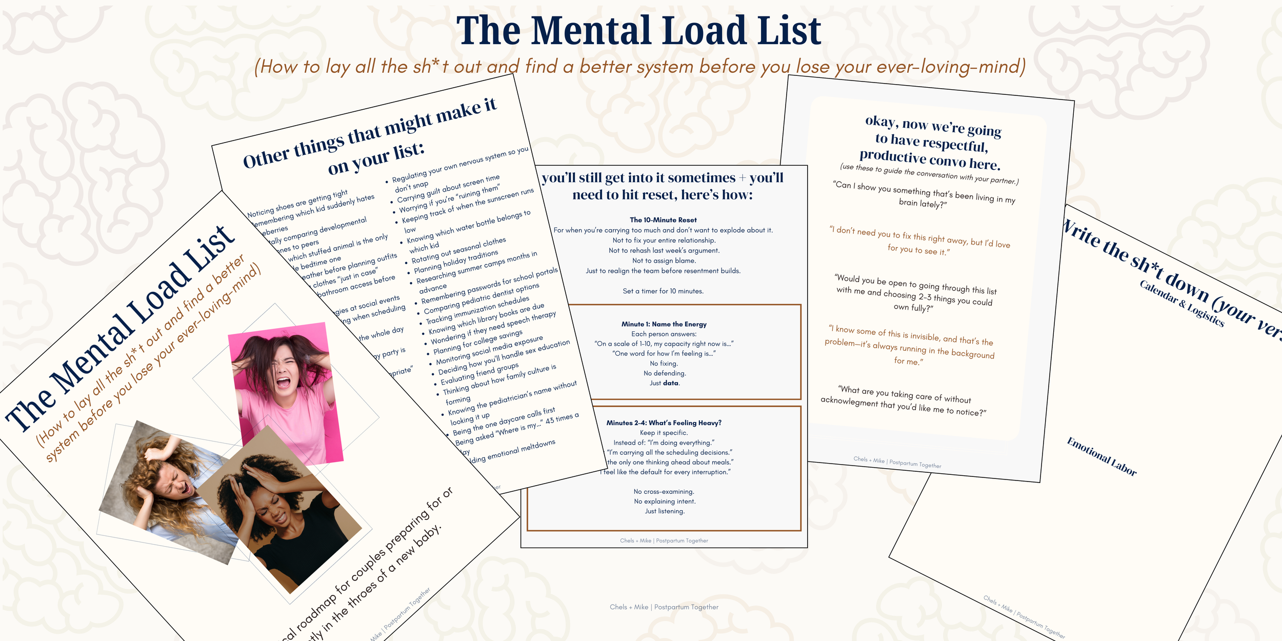 mental load checklist for mothers