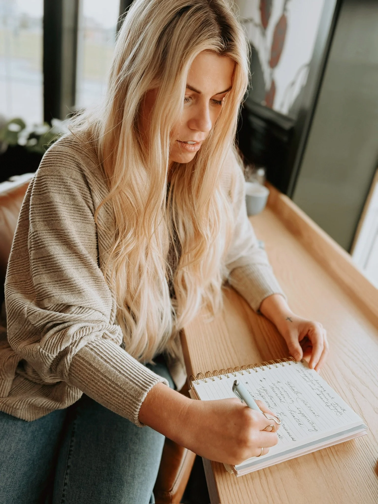 woman journaling