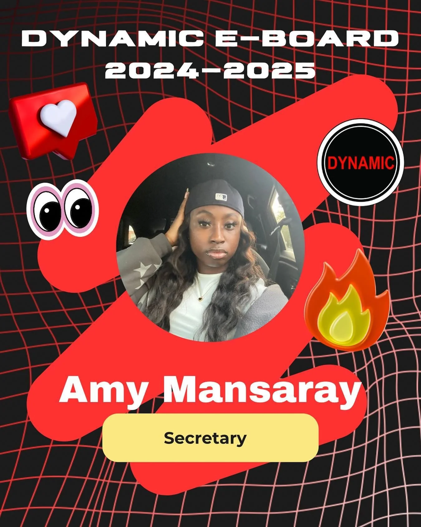 Meet the powerhouse E-board leading Dynamic Dance into the future for the 2024-2025 school year! 💫 

Name: Amy 
Class: Senior 
Major: Public Health Science Major
Position: Secretary
Fun fact: I love powdered donuts