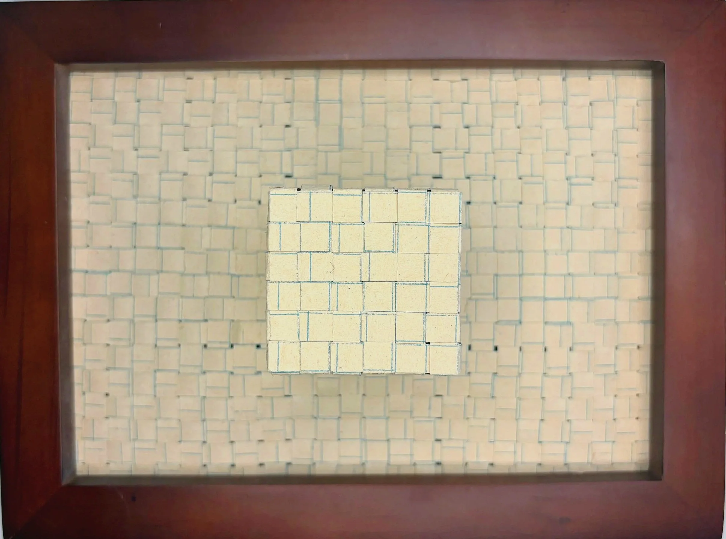 Rewoven Graph Paper in Frame, 6x8"