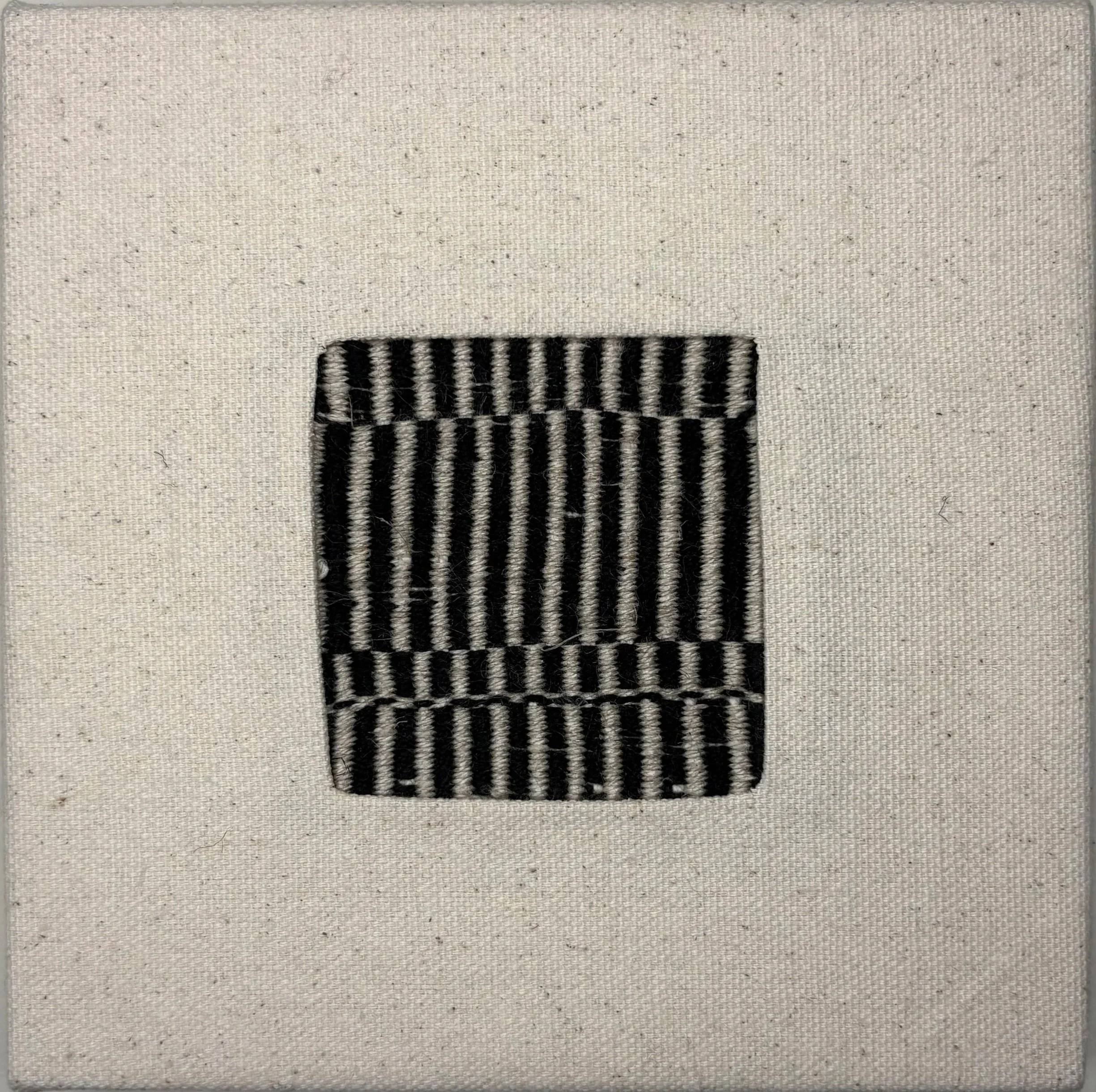 Piano Keys, Cotton on Canvas, 6x6"