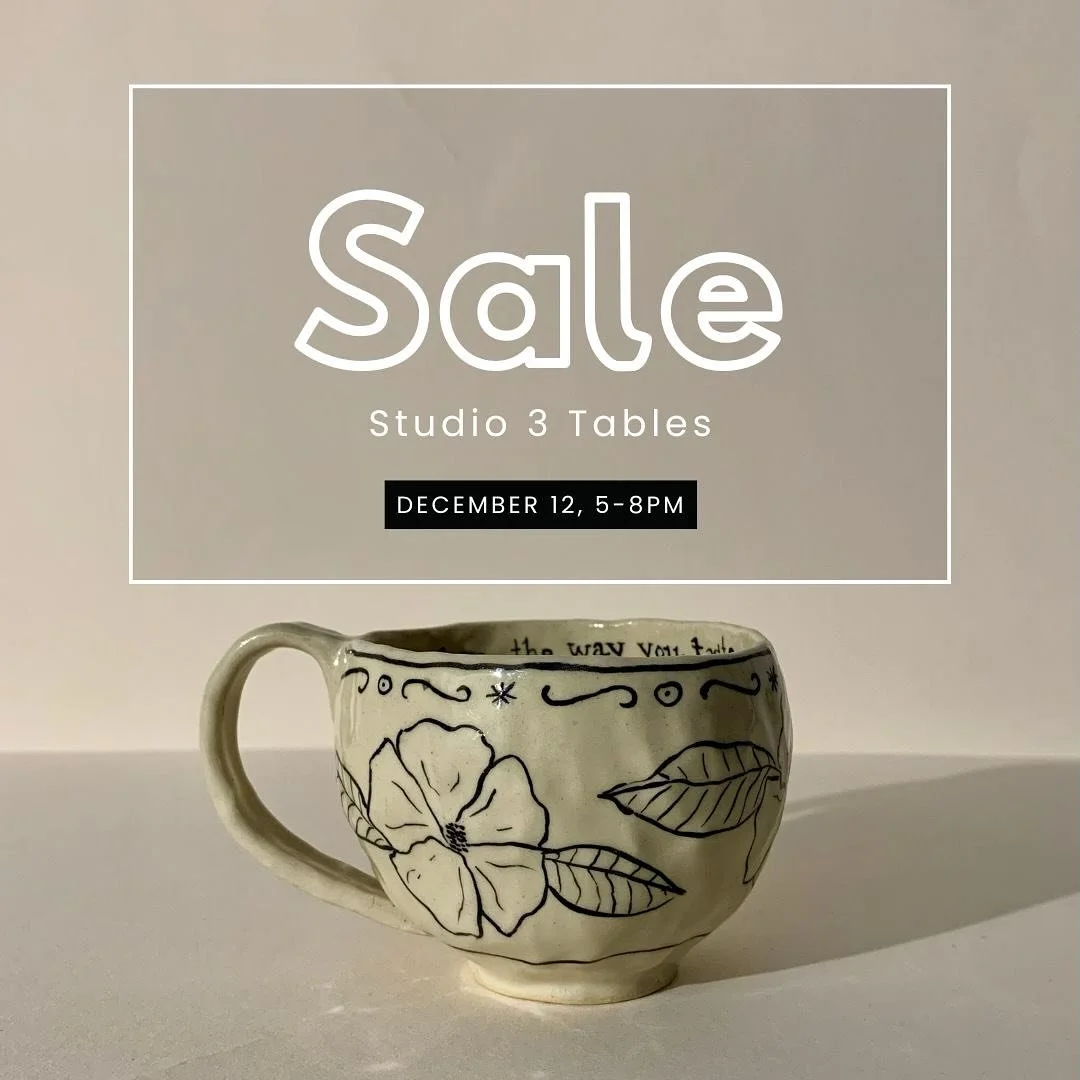 4710 rue Saint-Ambroise, #350. Join us on Thursday, December 12, 5-8pm, I will have a few pieces for sale at @studio3tables&rsquo; studio sale. Stick around from 8:30-10pm for an intimate concert afterwards with @valdbah and @soundslikesamm ✨