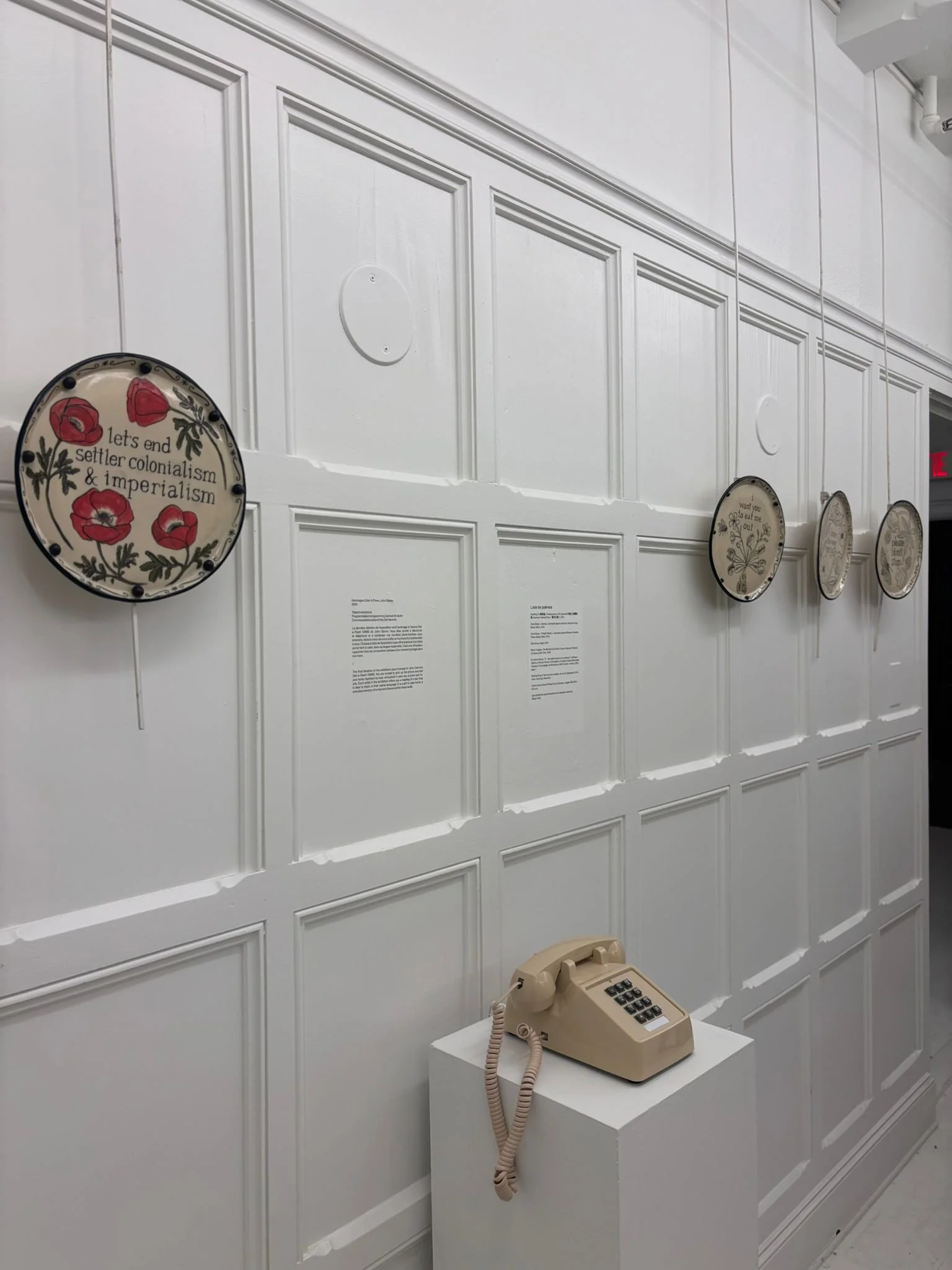 Stoneware plates, Massimadi pop up exhibition, Galerie Le Livart, October 2024.