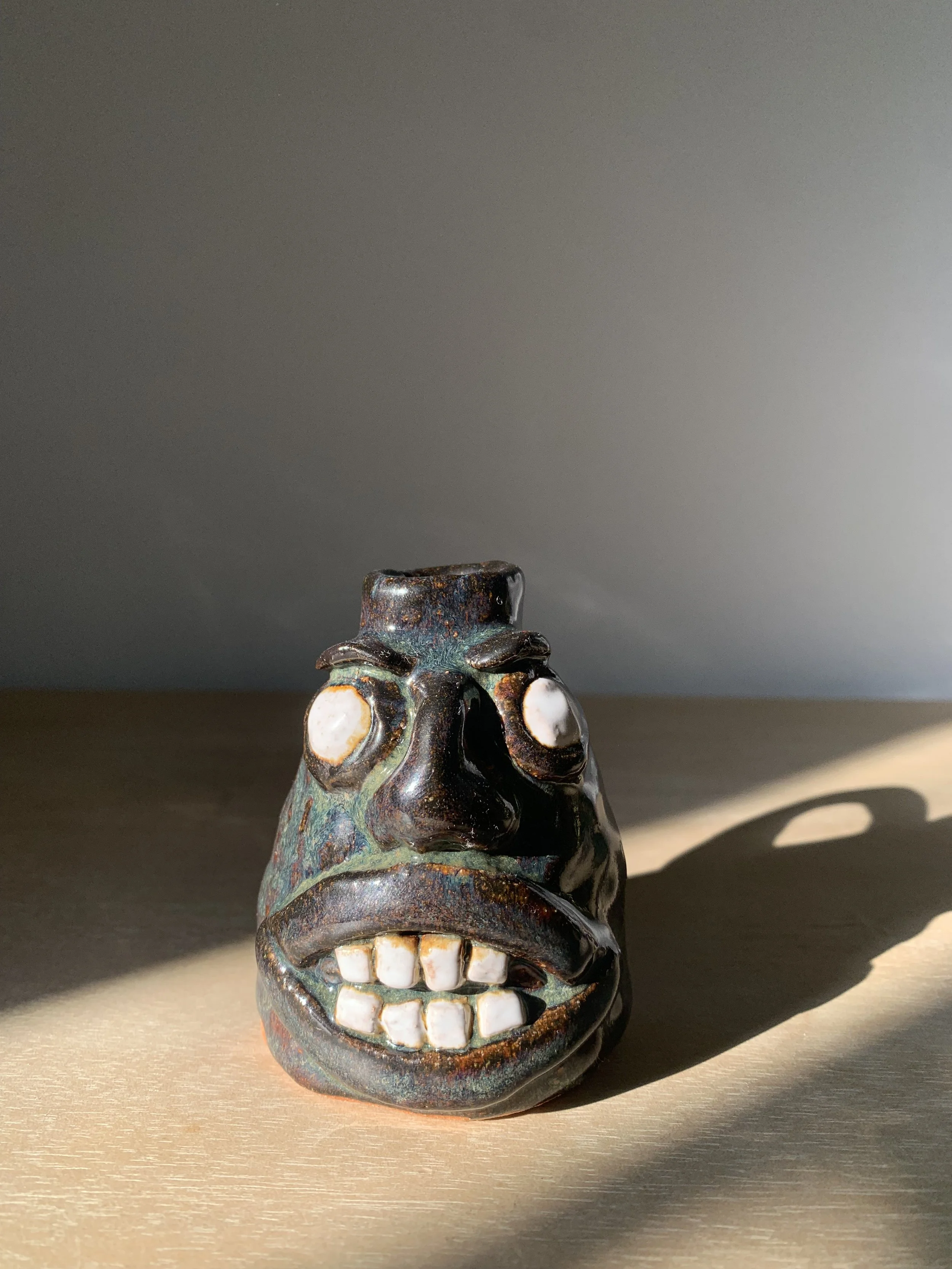 Face jug #6, stoneware, 2025.