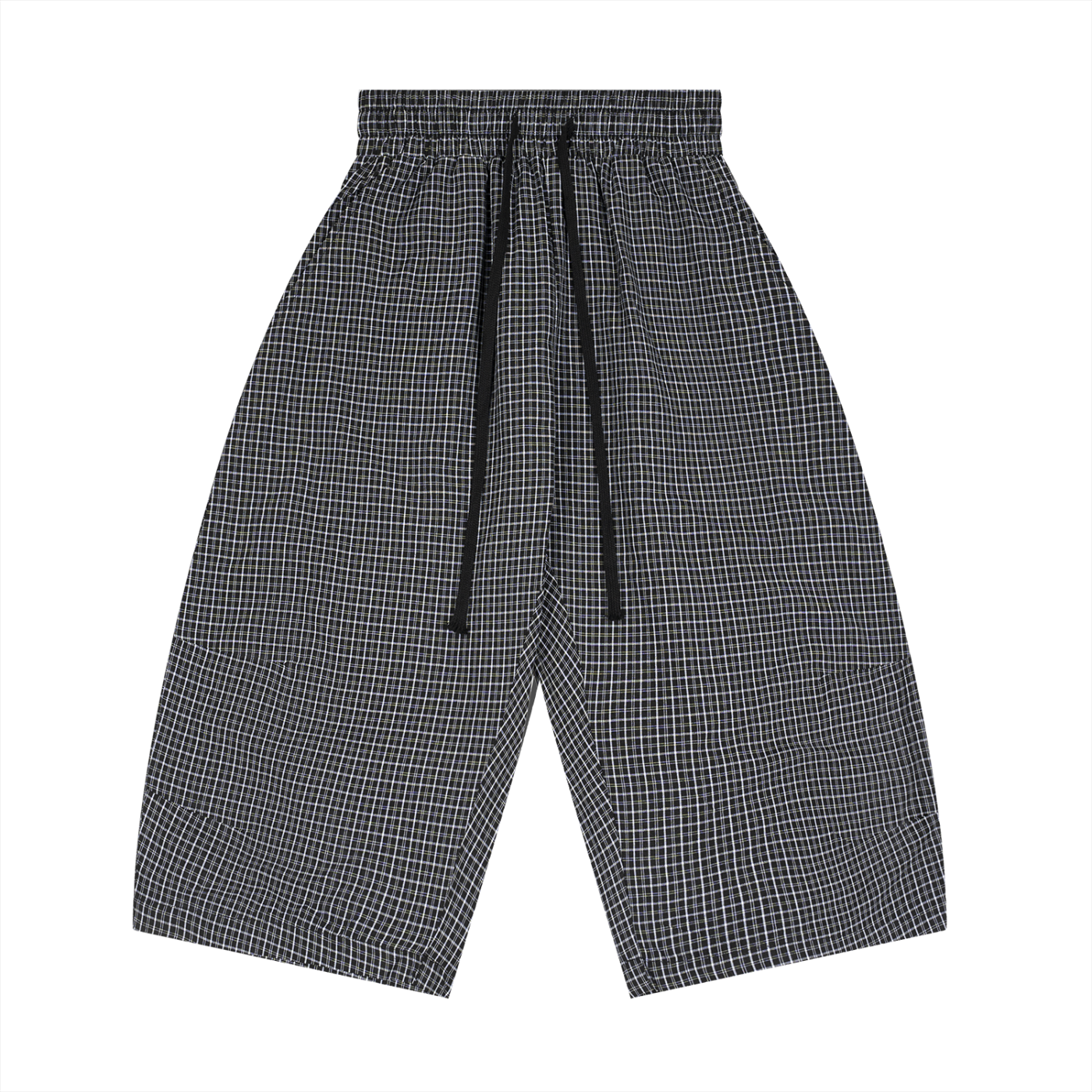 WE Unisex Plaid Loose Capri Shorts