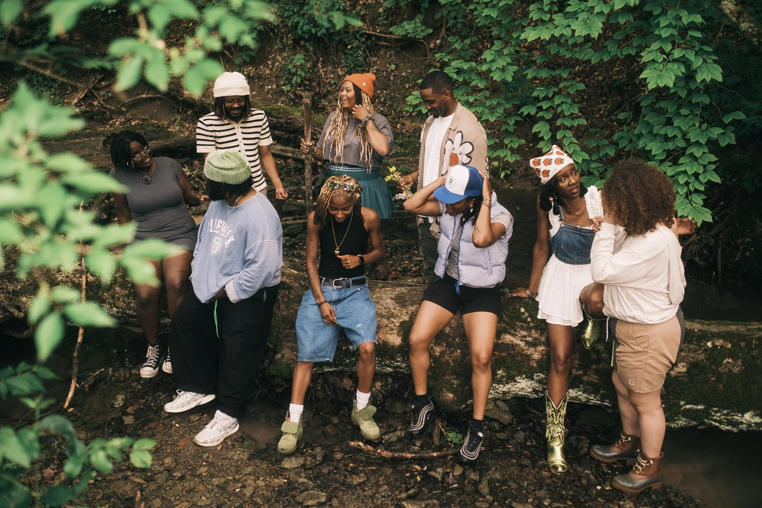 Group of we outside participants enjoying the outdoors