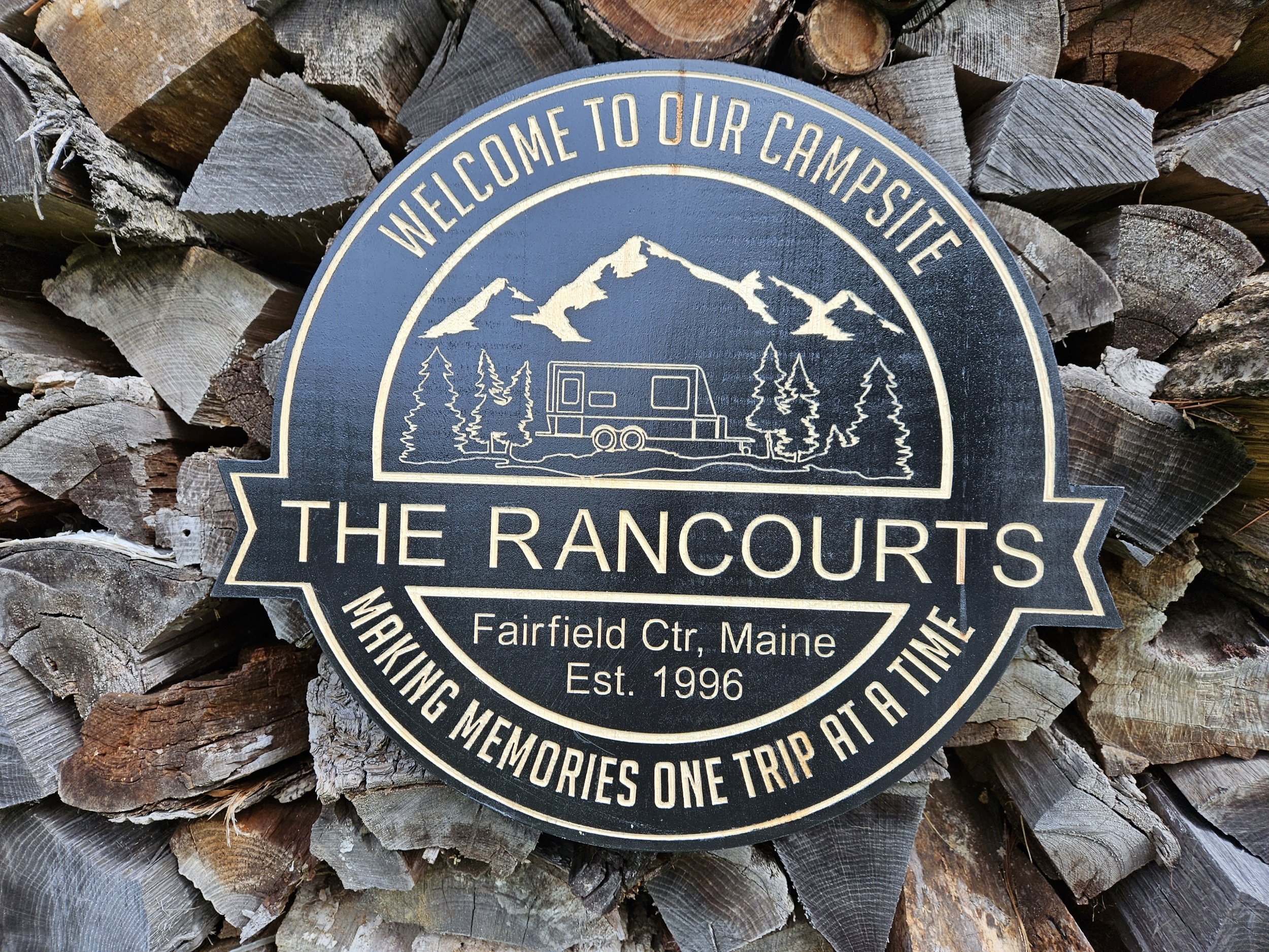 Camping sign.
