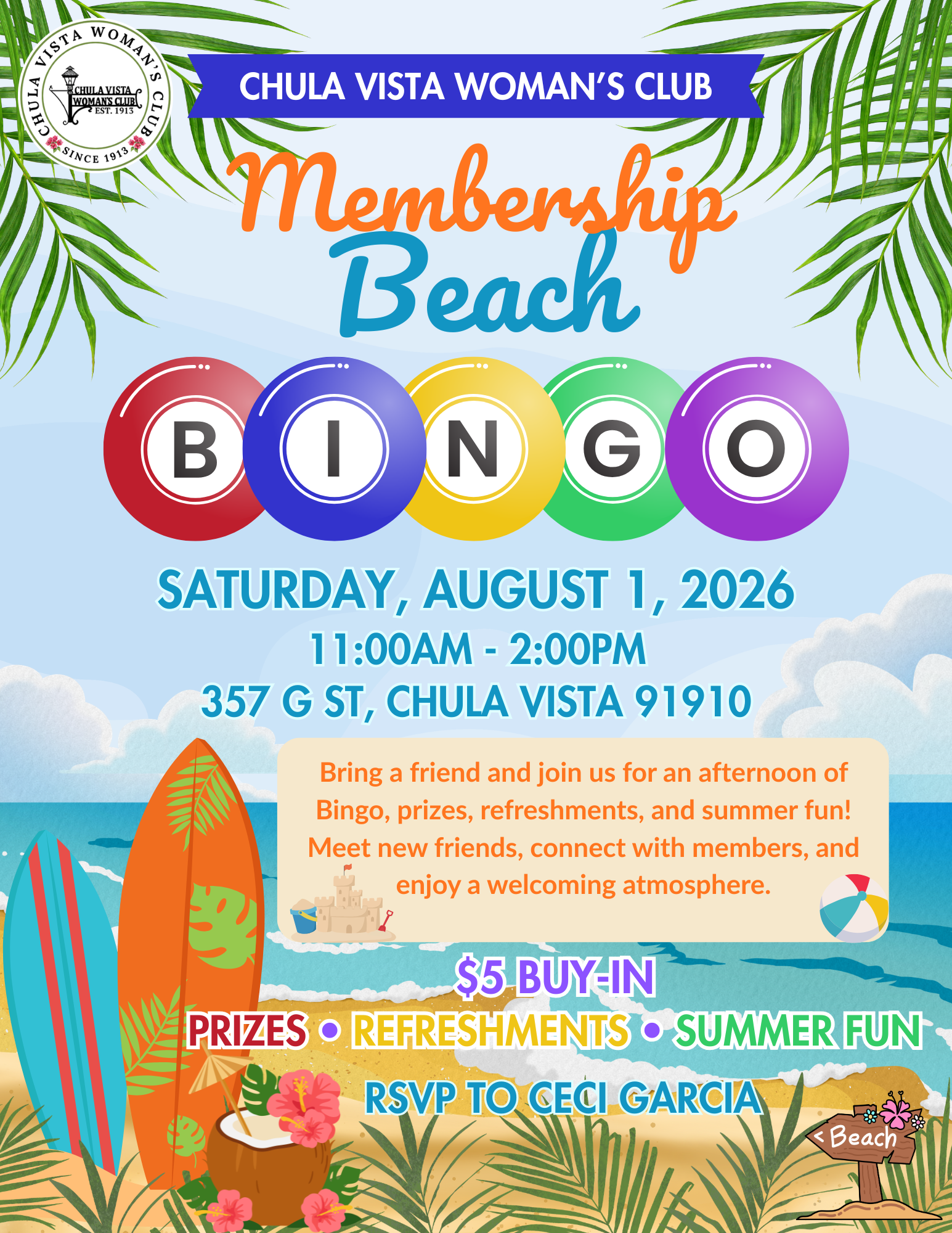 Membership Beach Bingo Meeting